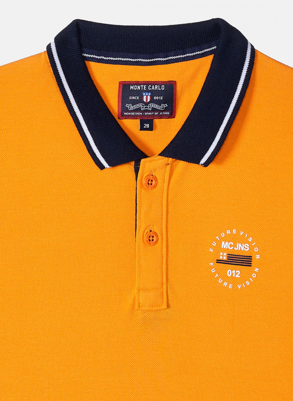 Boys Orange Plain T-Shirt