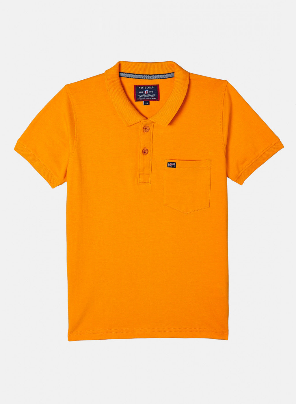 Boys Orange Plain T-Shirt