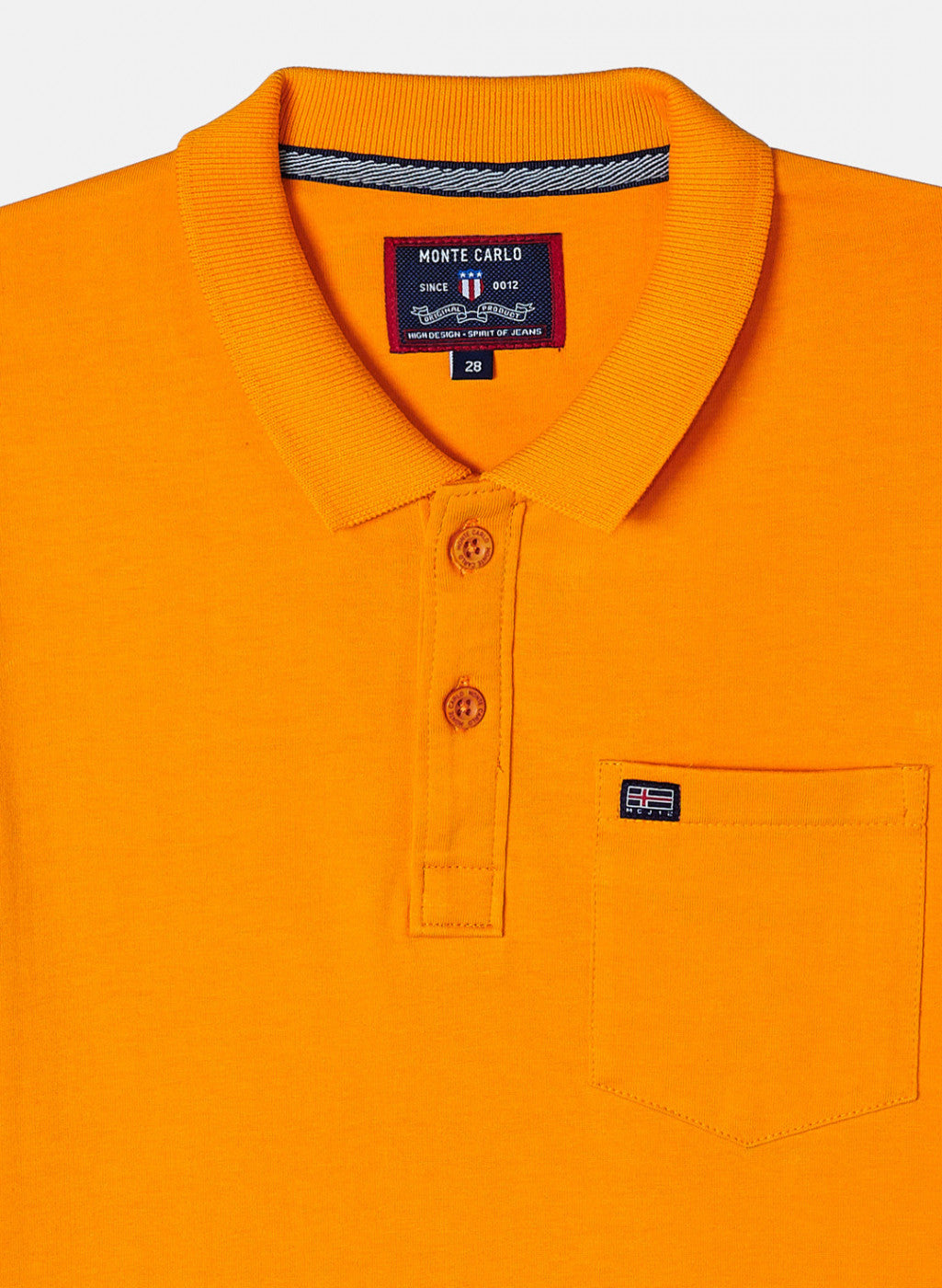 Boys Orange Plain T-Shirt