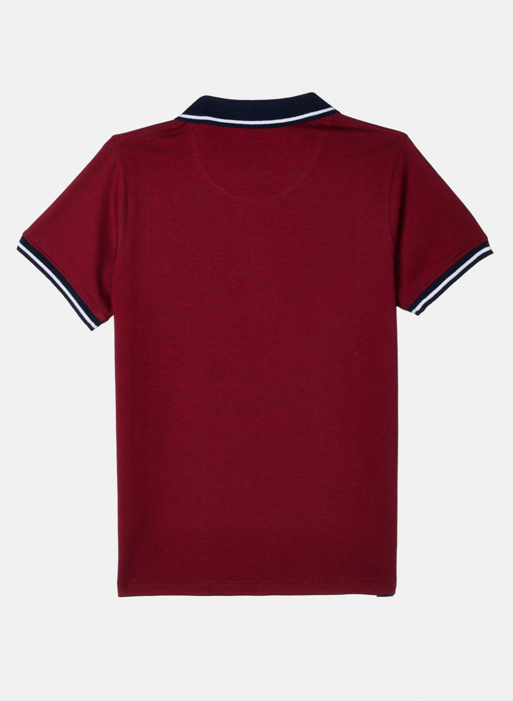 Boys Maroon Plain T-Shirt