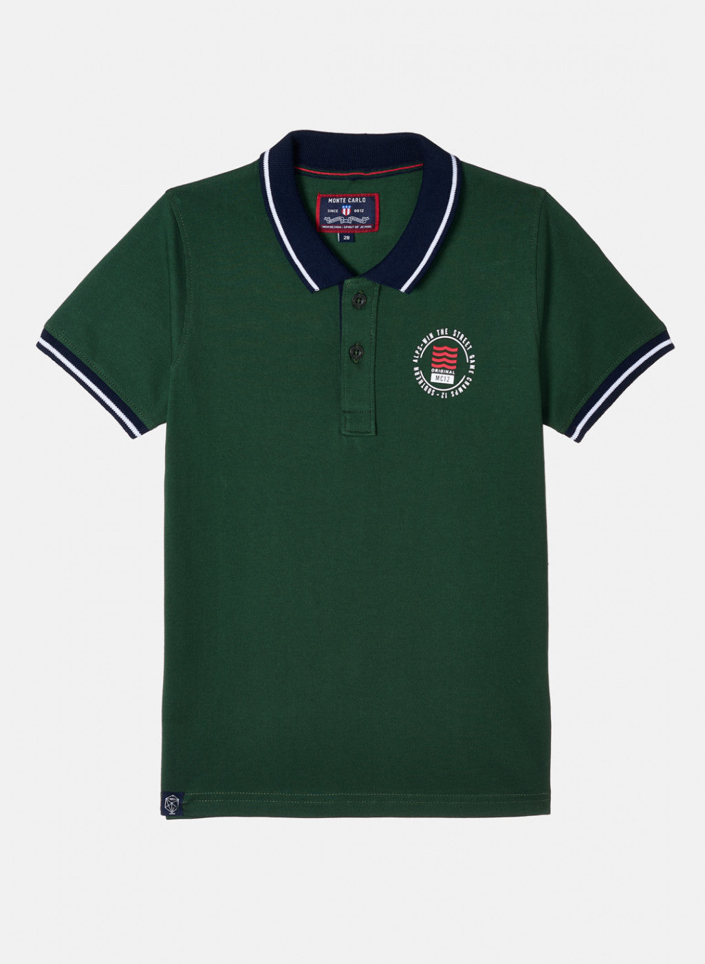 Boys Green Plain T-Shirt