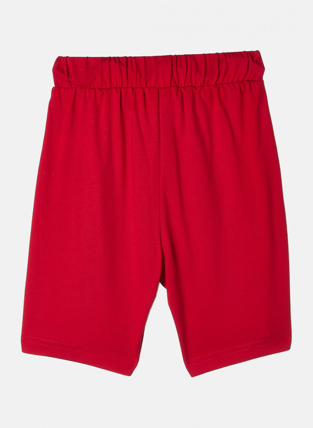 Boys Red Plain Bermuda