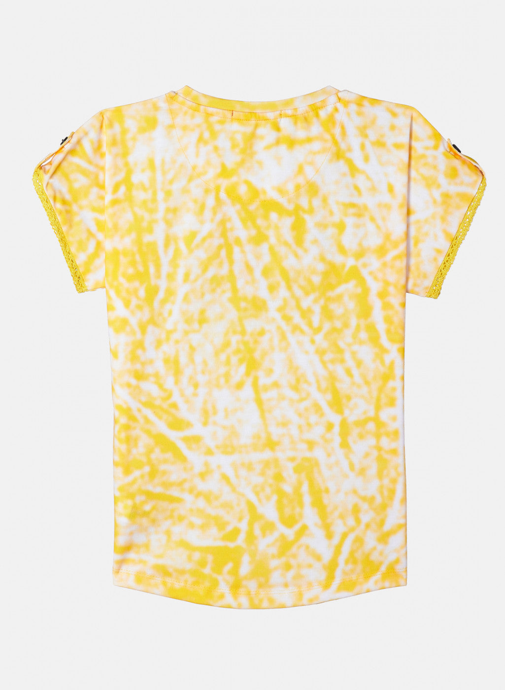 Girls Yellow Printed Top