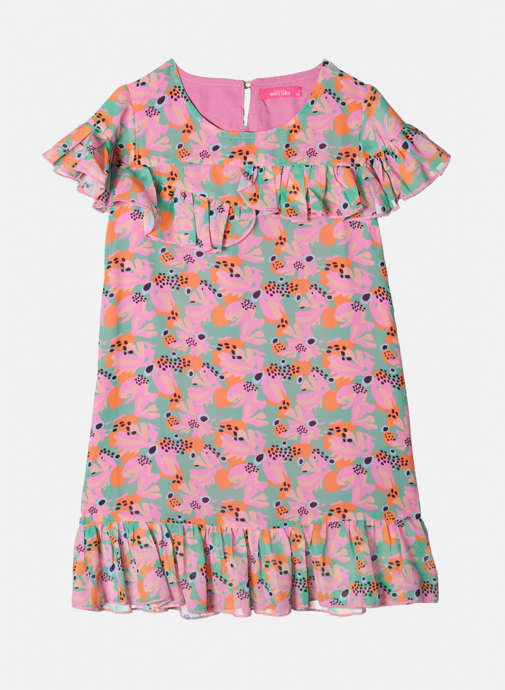 Girls Multi Color Printed Dress