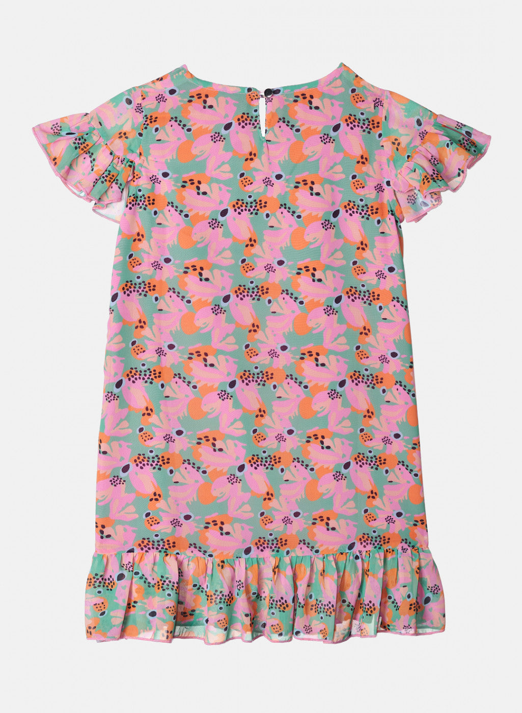 Girls Multi Color Printed Dress