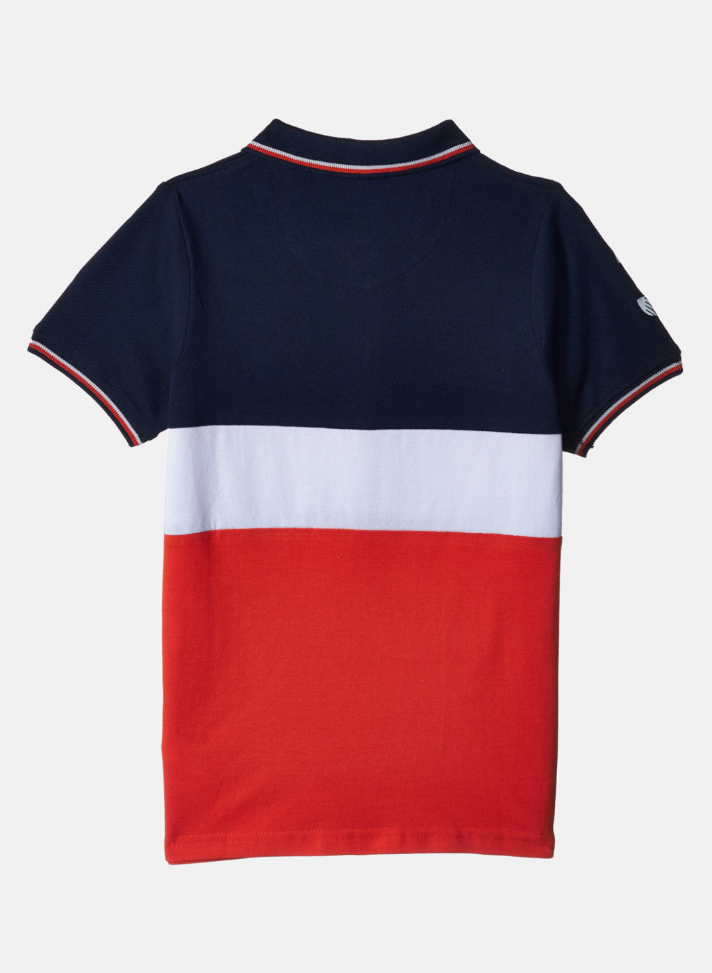 Boys Orange & Navy Printed T-Shirt