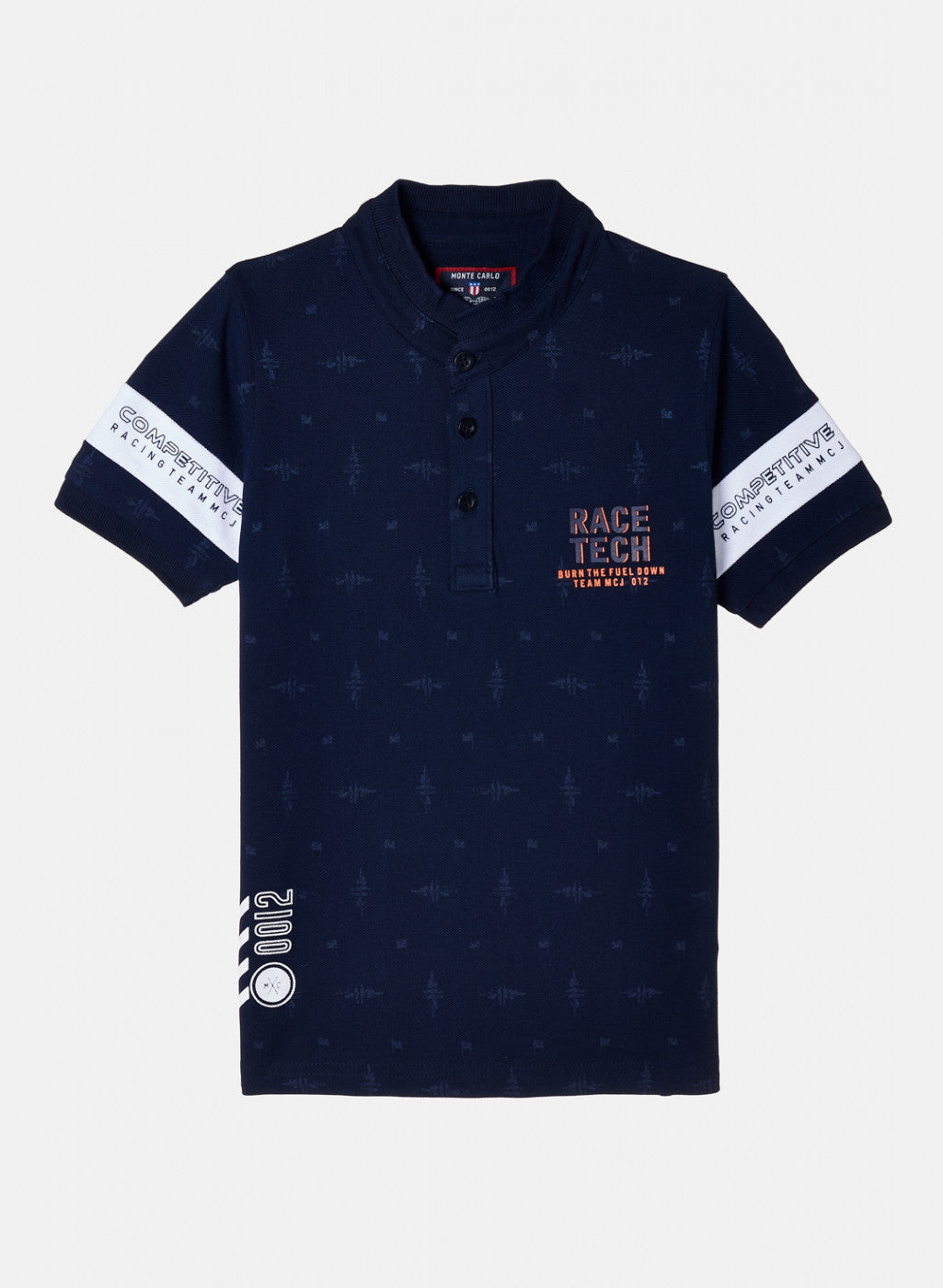 Boys Navy Blue Printed T-Shirt