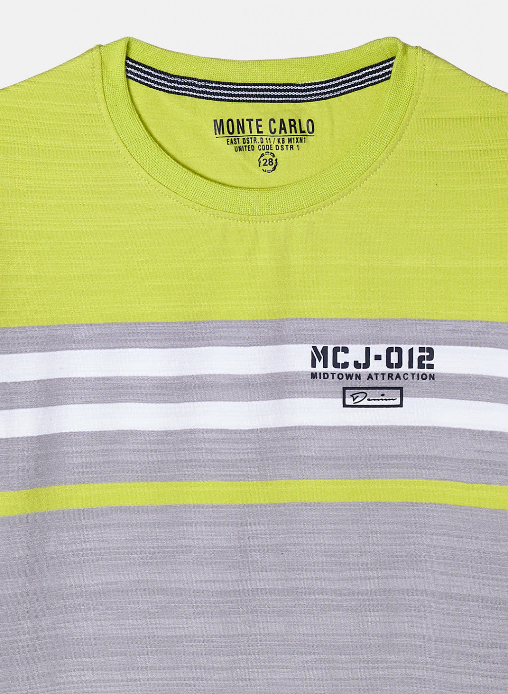 Boys Green & Grey Stripe T-Shirt