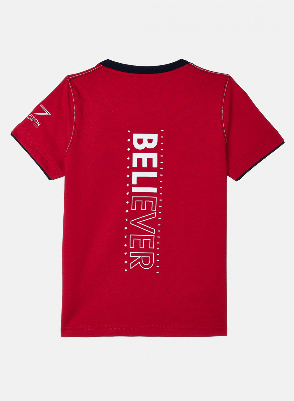 Boys Red Printed T-Shirt