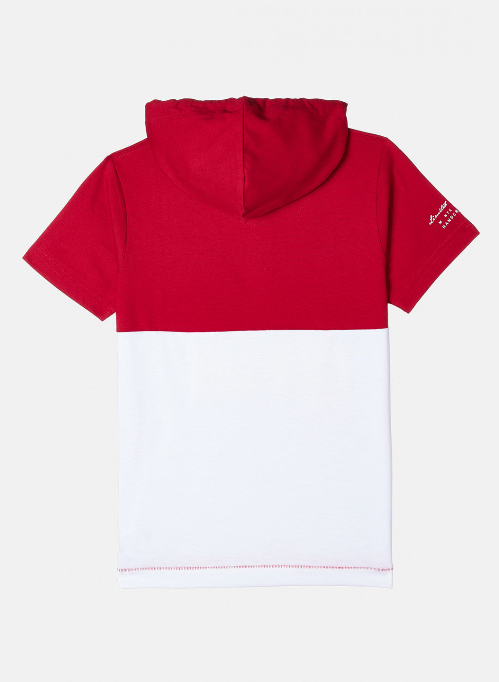 Boys Red & White Printed T-Shirt