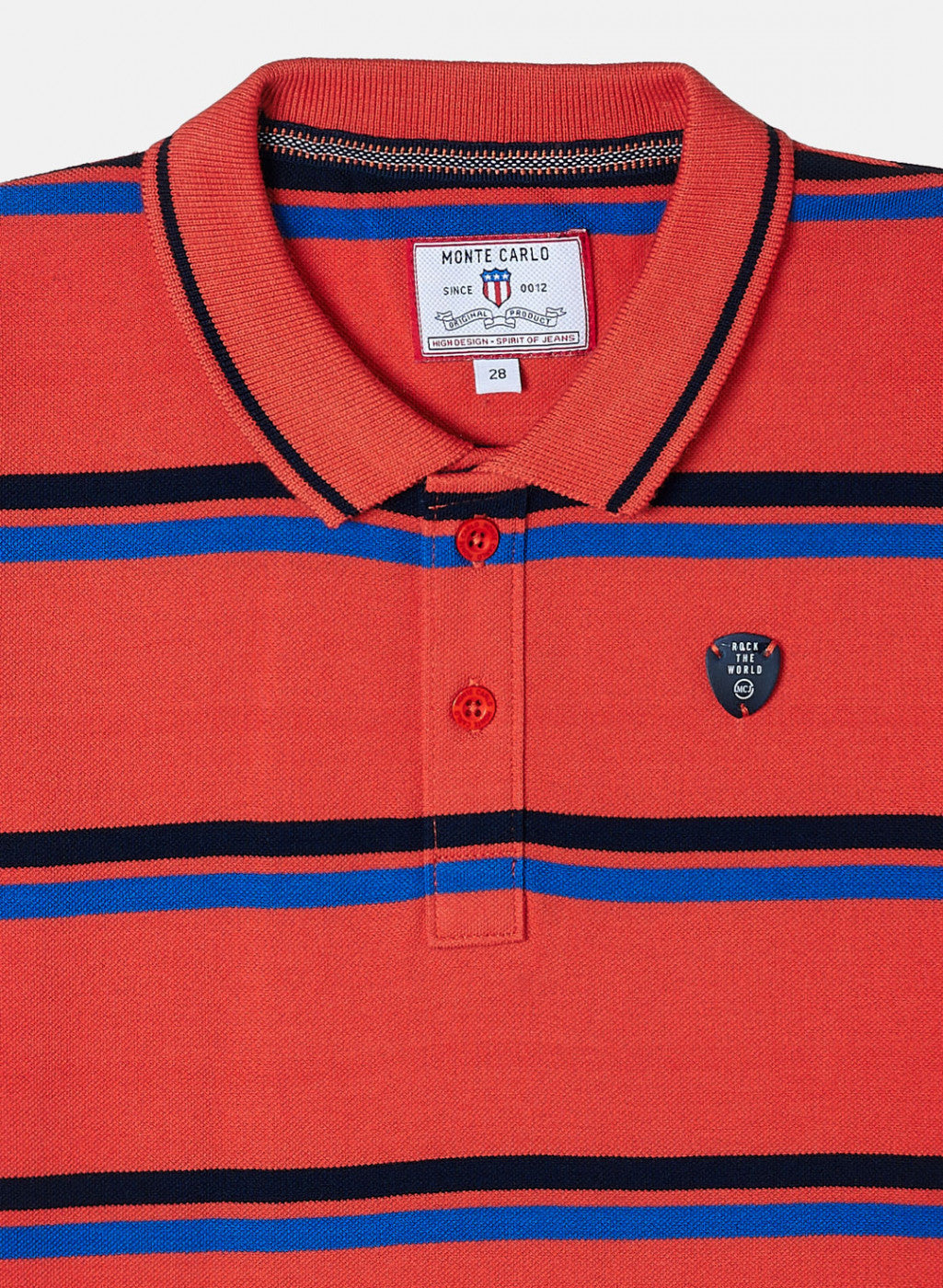 Boys Orange Stripe T-Shirt