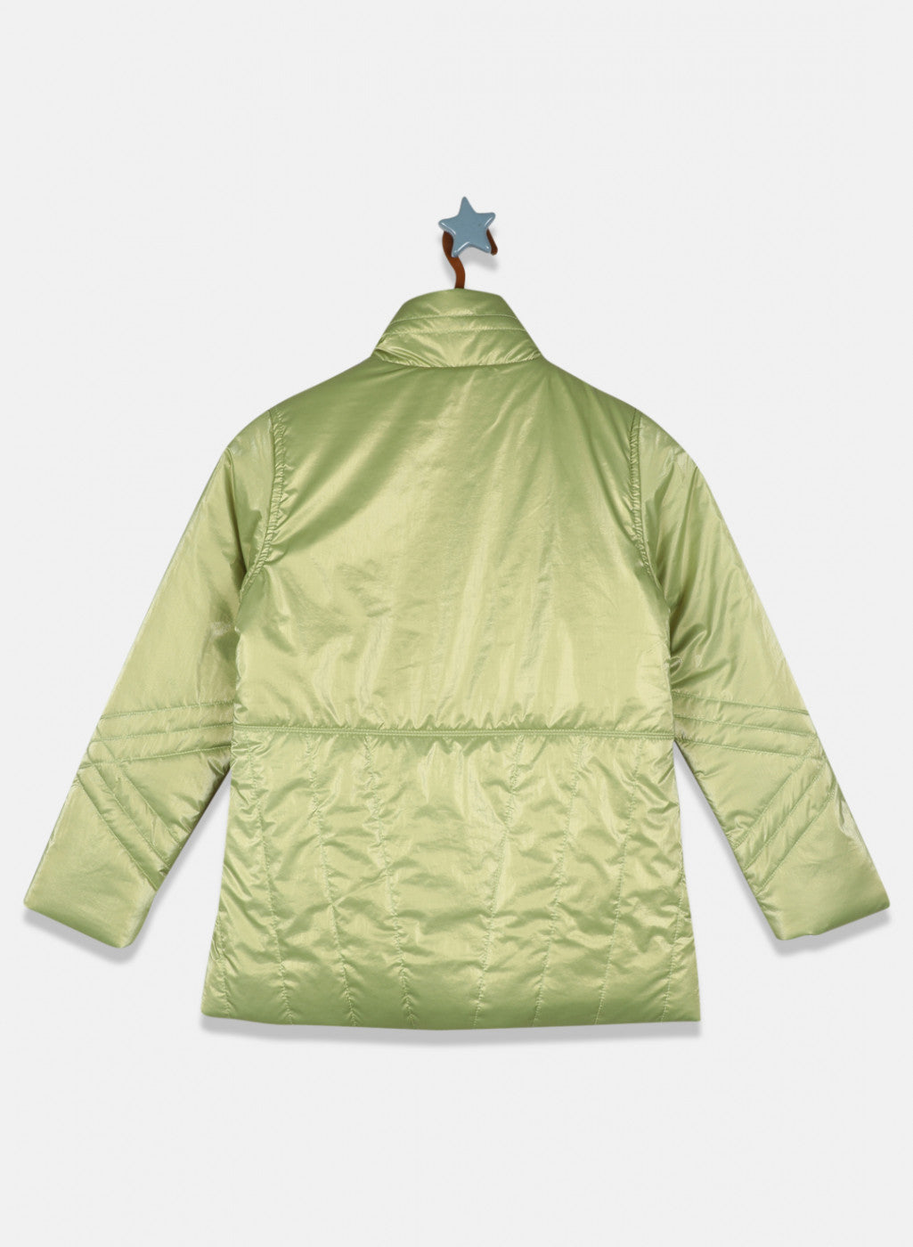 Girls Green Solid Jacket