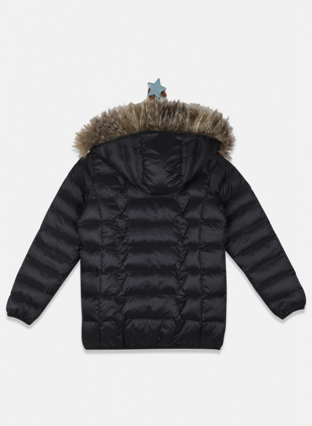 Girls Black Solid Jacket