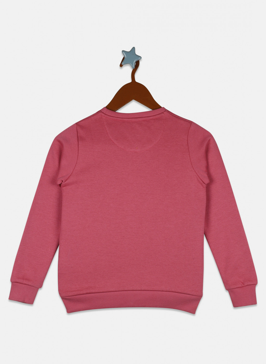 Girls Pink Printed Sweatshirt