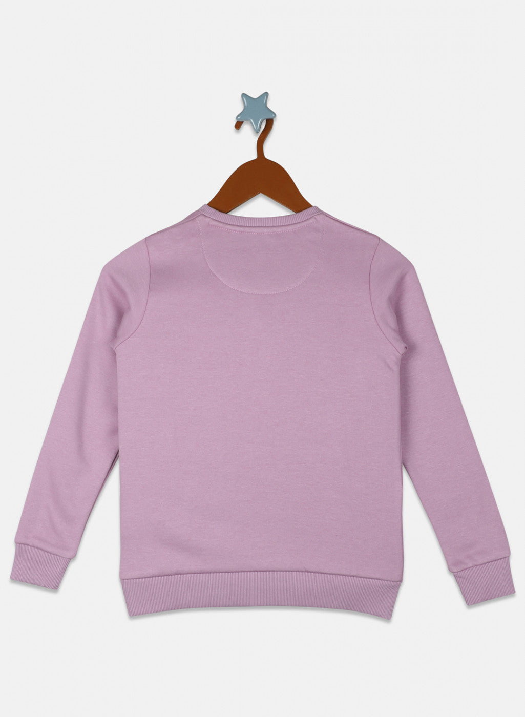 Girls Purple Printed Sweatshirt