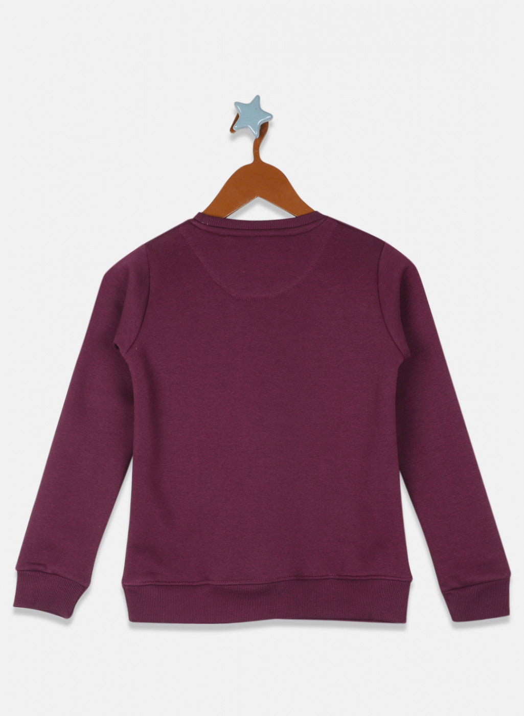 Girls Purple Embroidered Sweatshirt