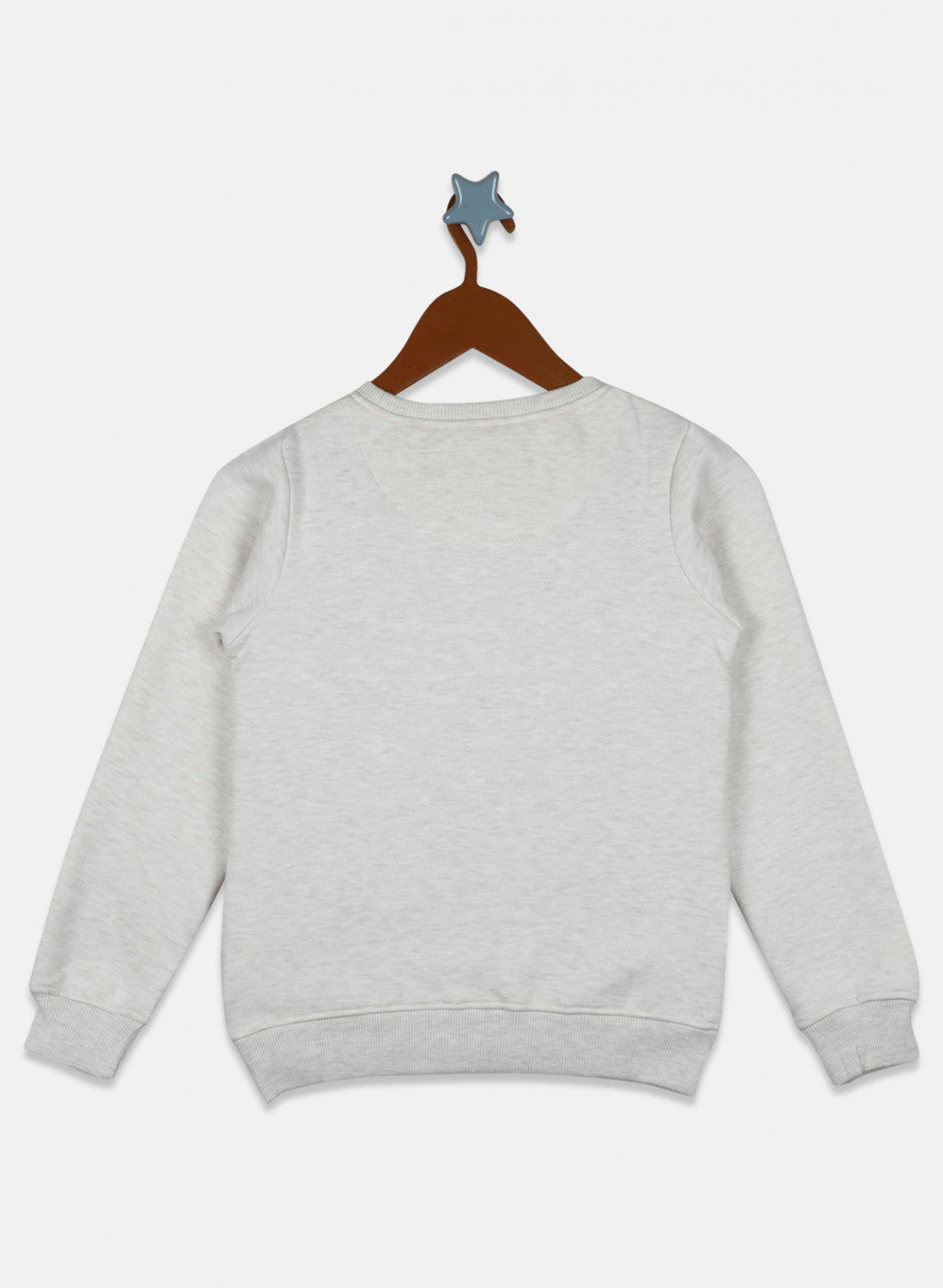 Girls Beige Printed Sweatshirt