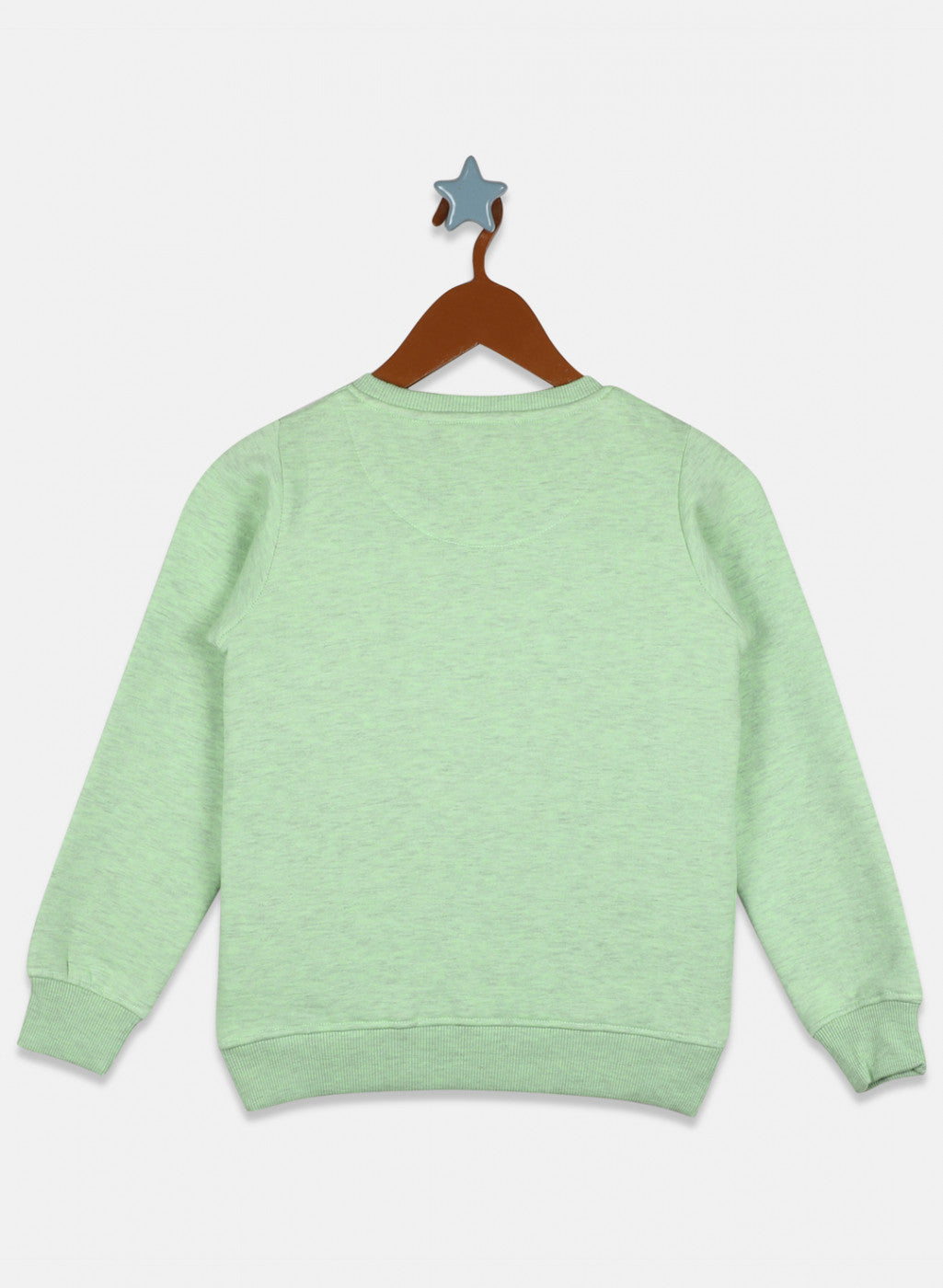 Girls Green Printed Sweatshirt