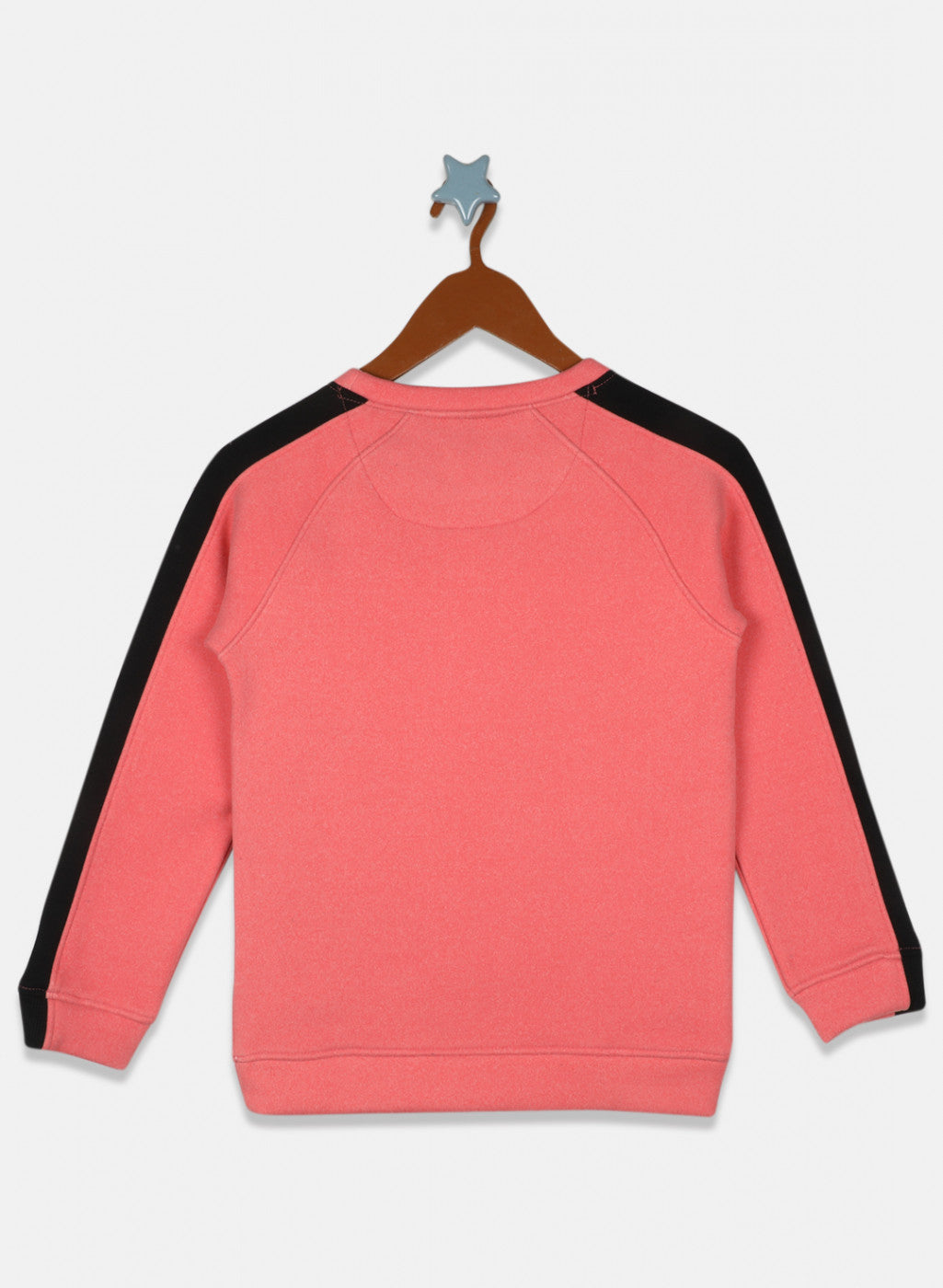 Girls Peach Printed Sweatshirt