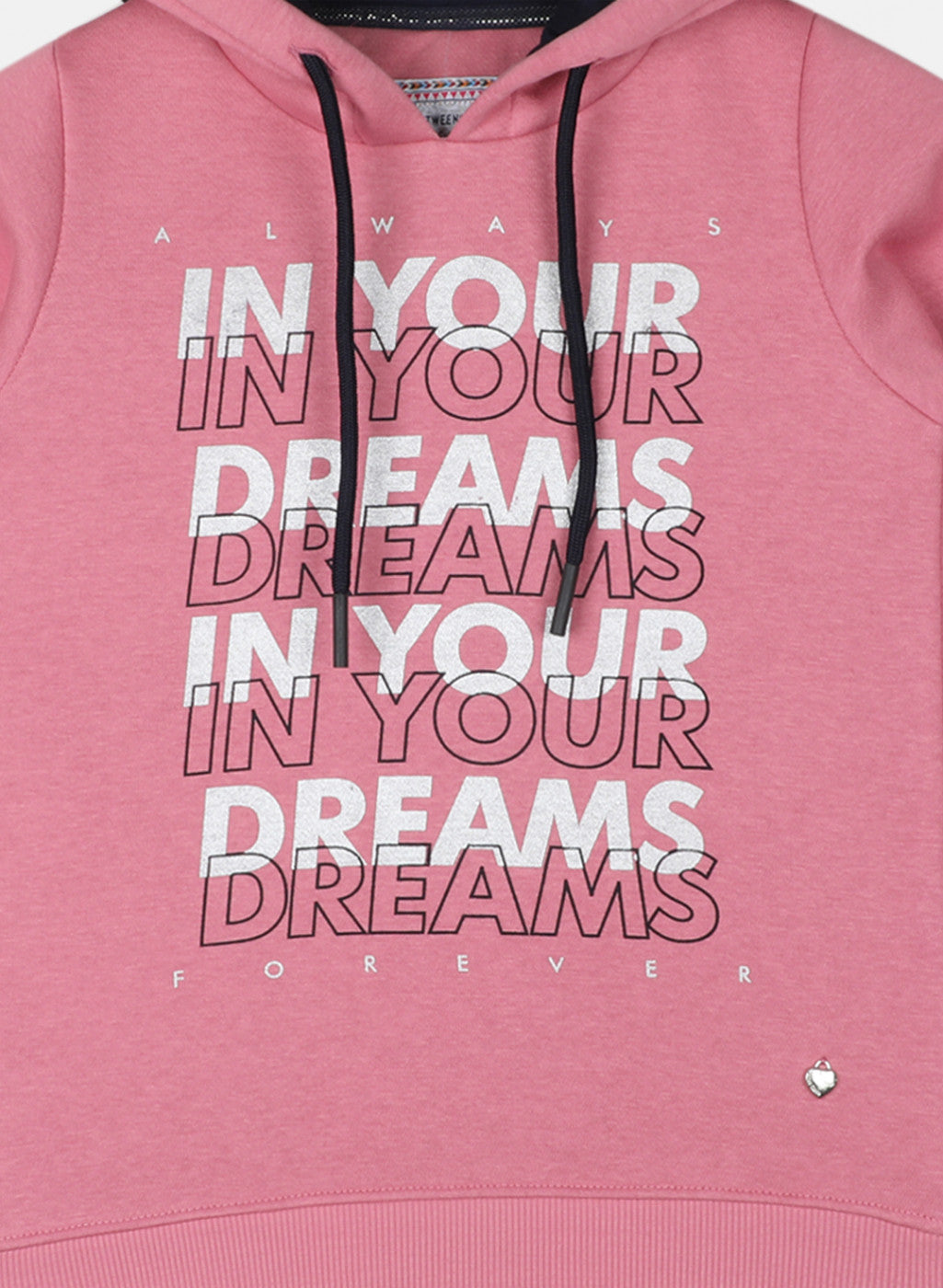 Girls Pink Printed Sweatshirt