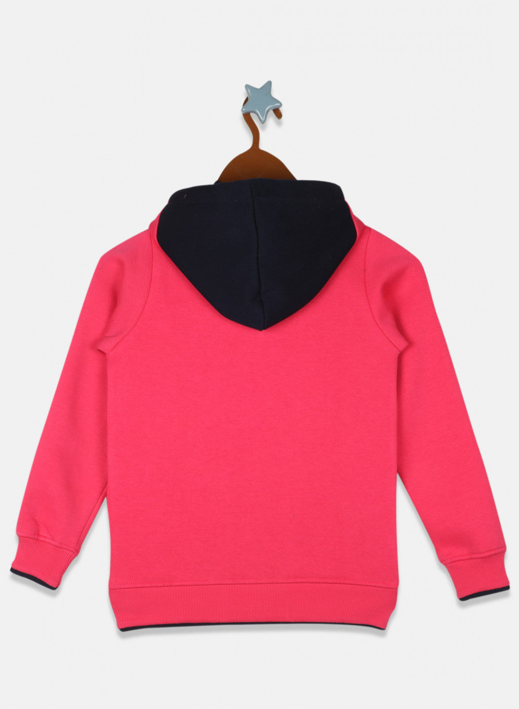 Girls Dark Pink Printed Sweatshirt