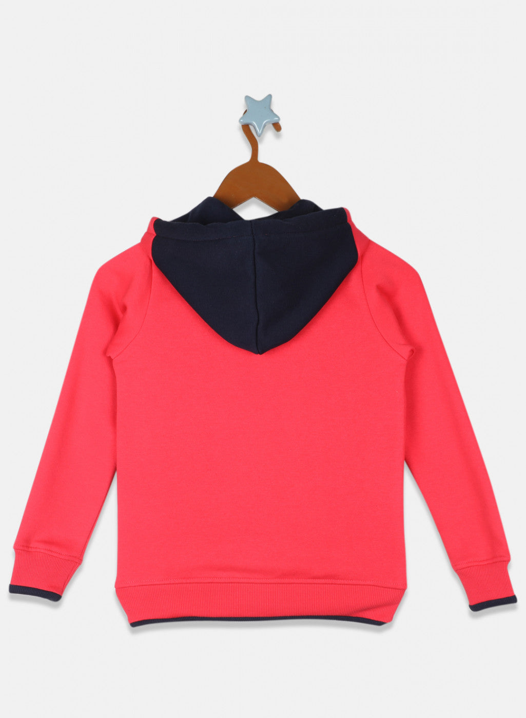 Girls Dark Pink Printed Sweatshirt