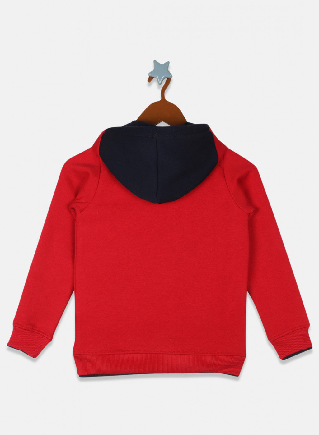 Girls Red Printed Sweatshirt