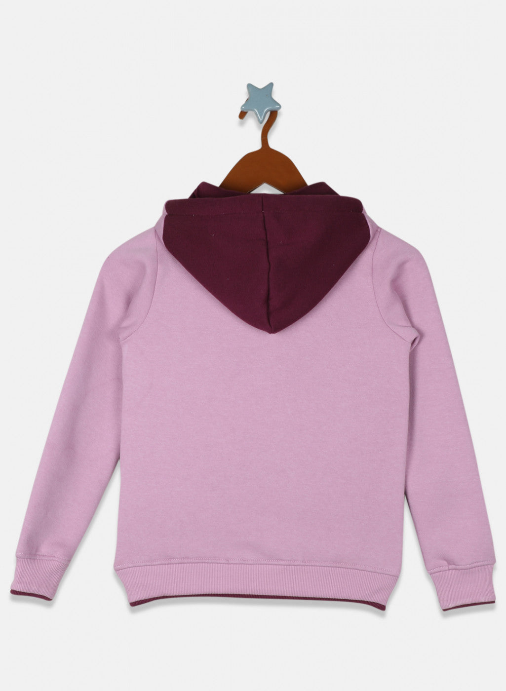 Girls Purple Printed Sweatshirt