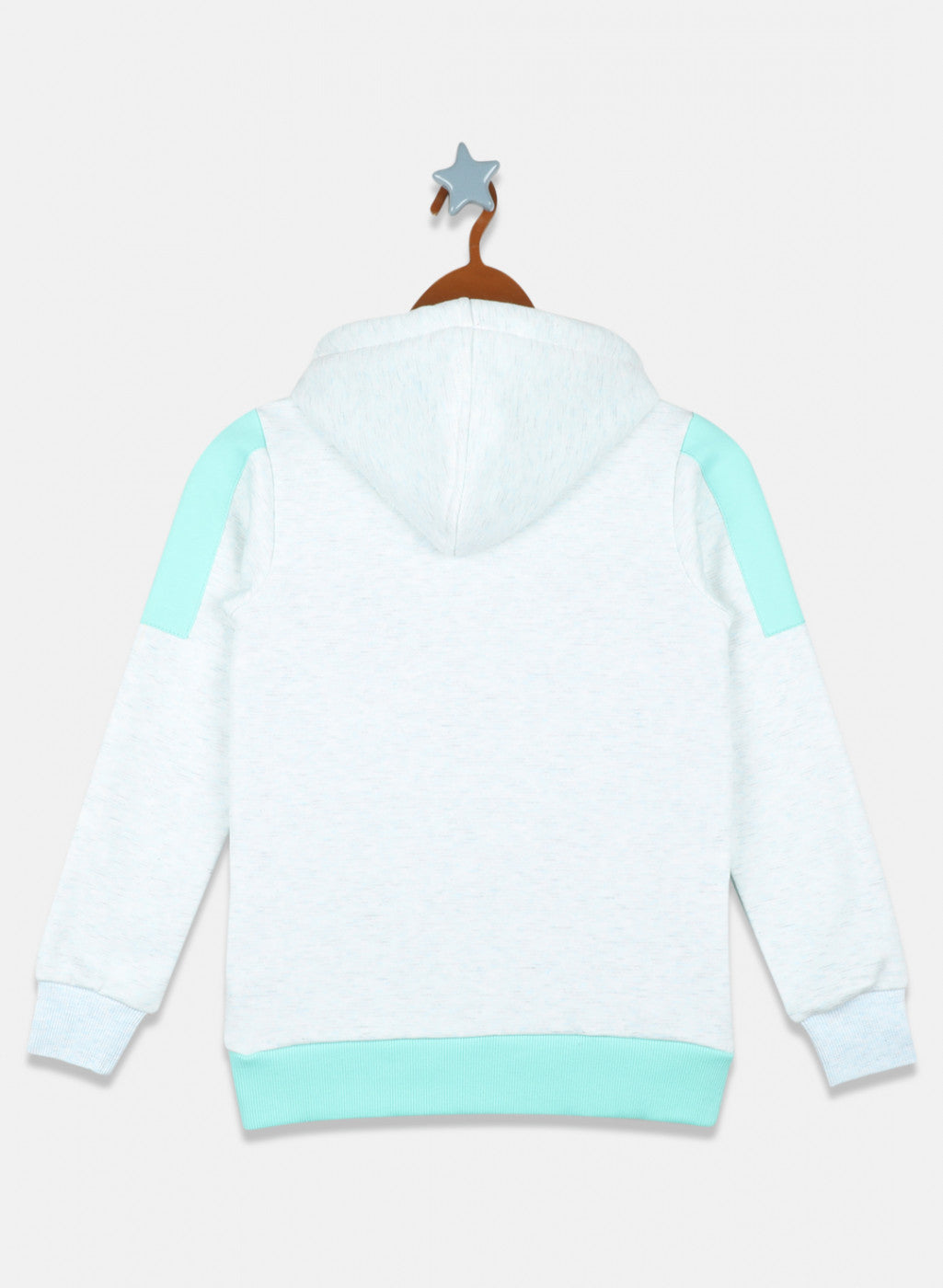 Girls Sea Green Printed Sweatshirt