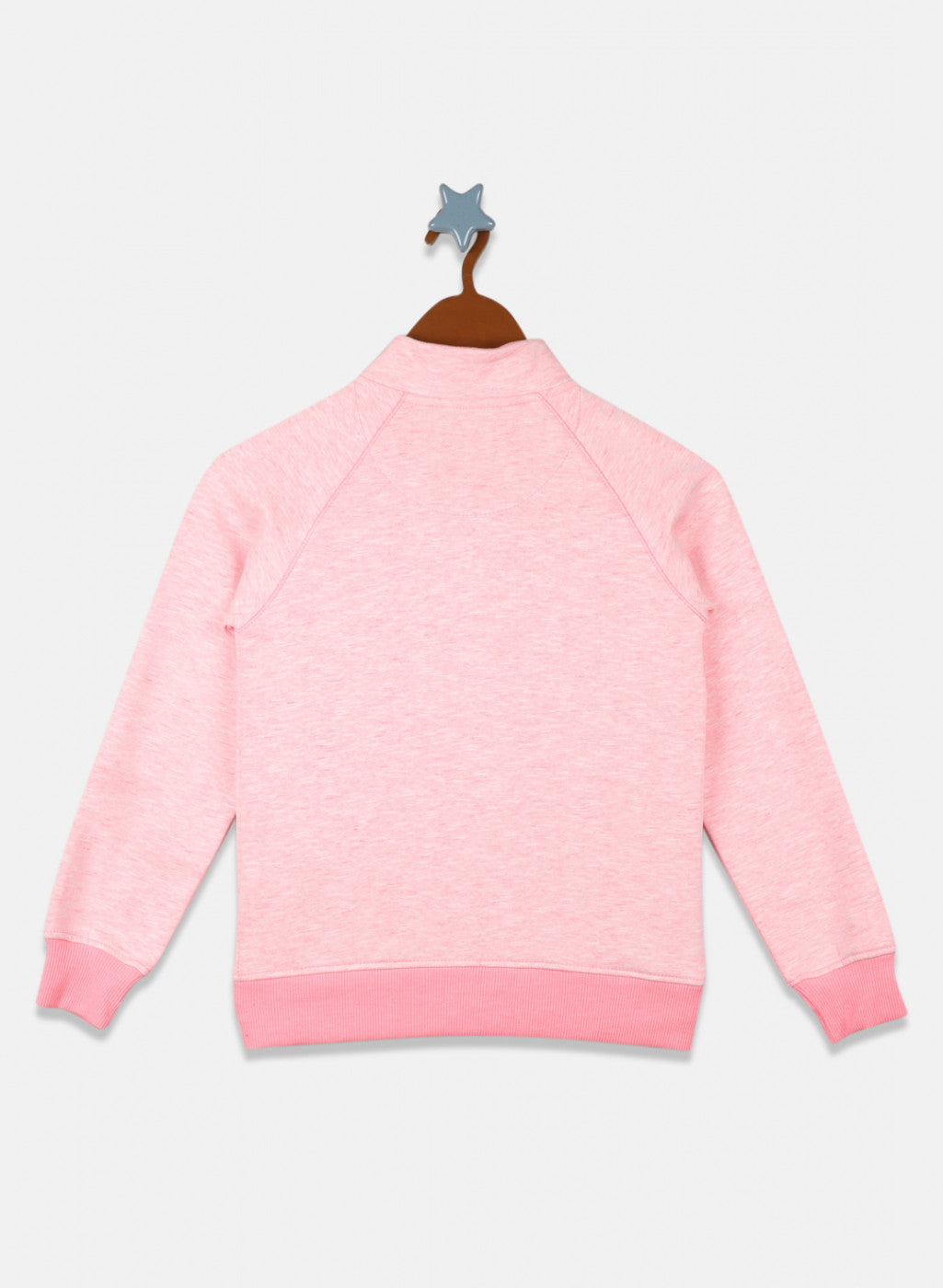 Girls Pink Solid Sweatshirt