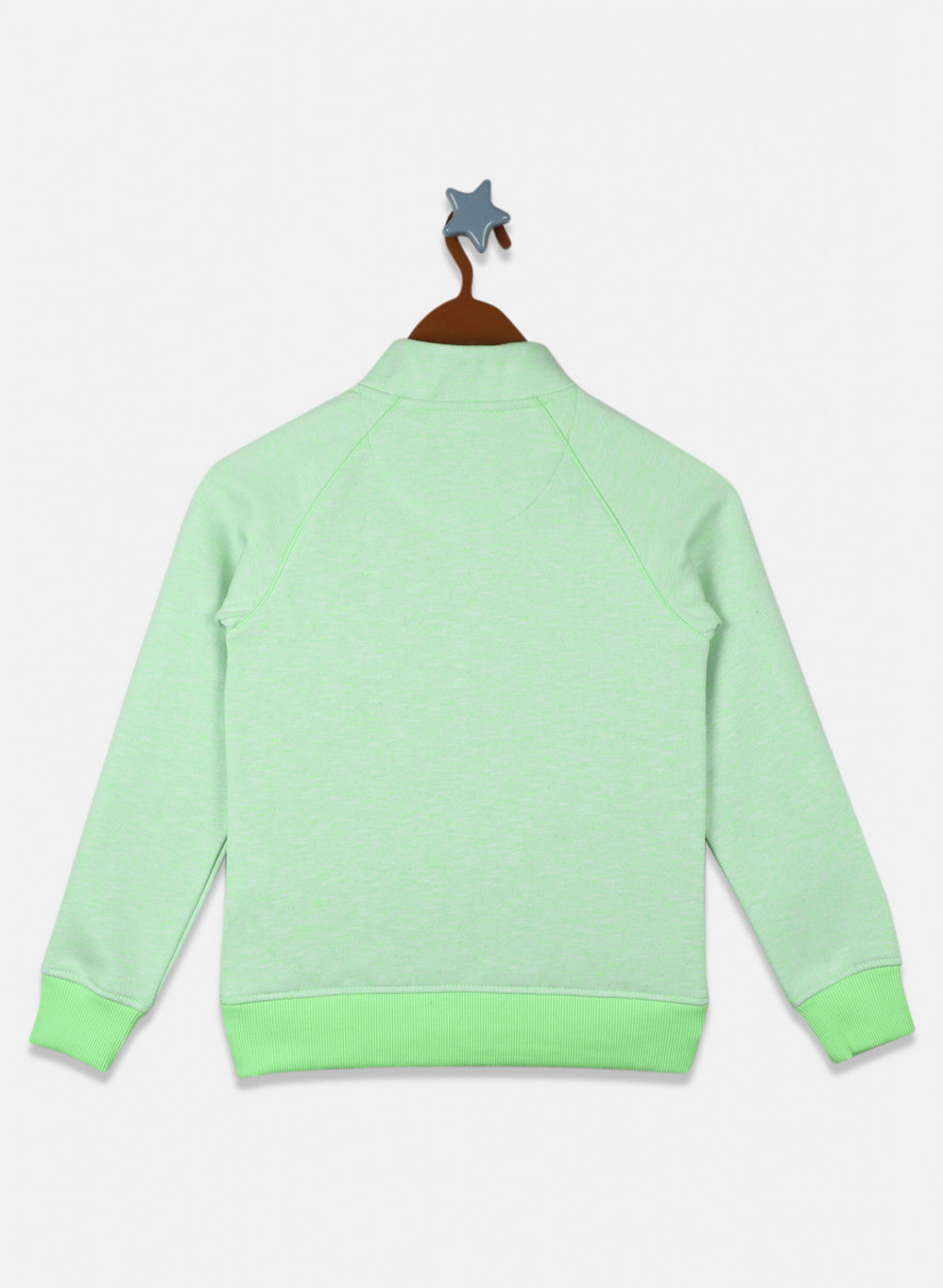 Girls Green Solid Sweatshirt