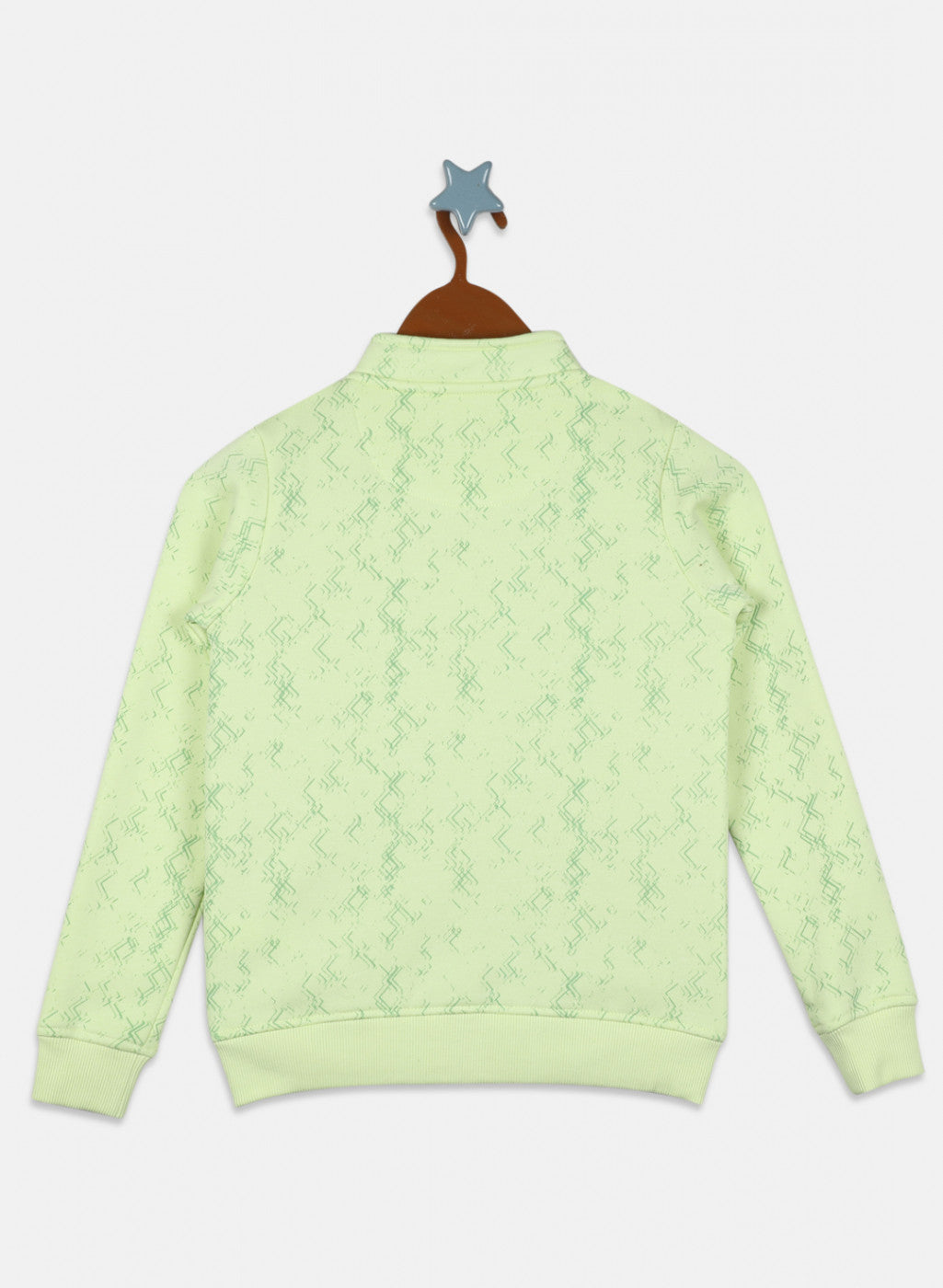 Girls Lime Green Printed Sweatshirt