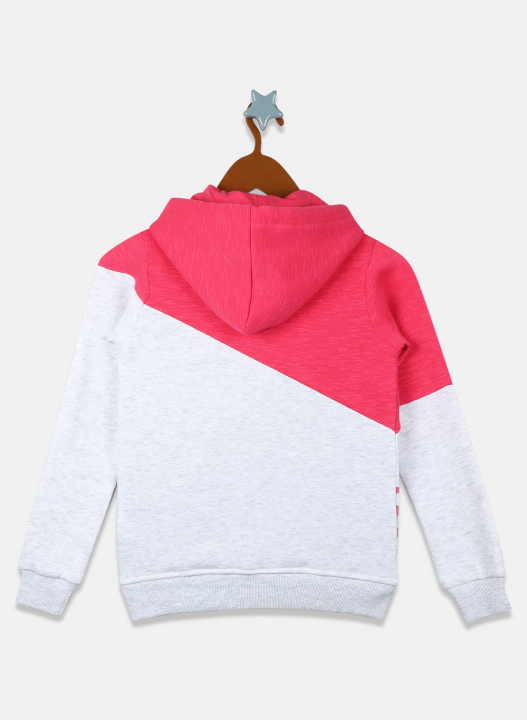 Girls Pink & Grey Printed Sweatshirt