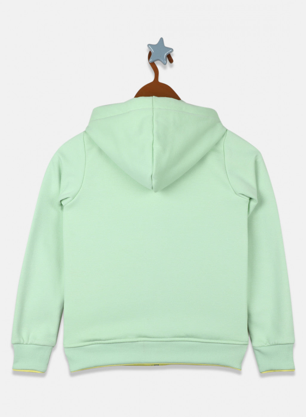 Girls Green Printed Sweatshirt