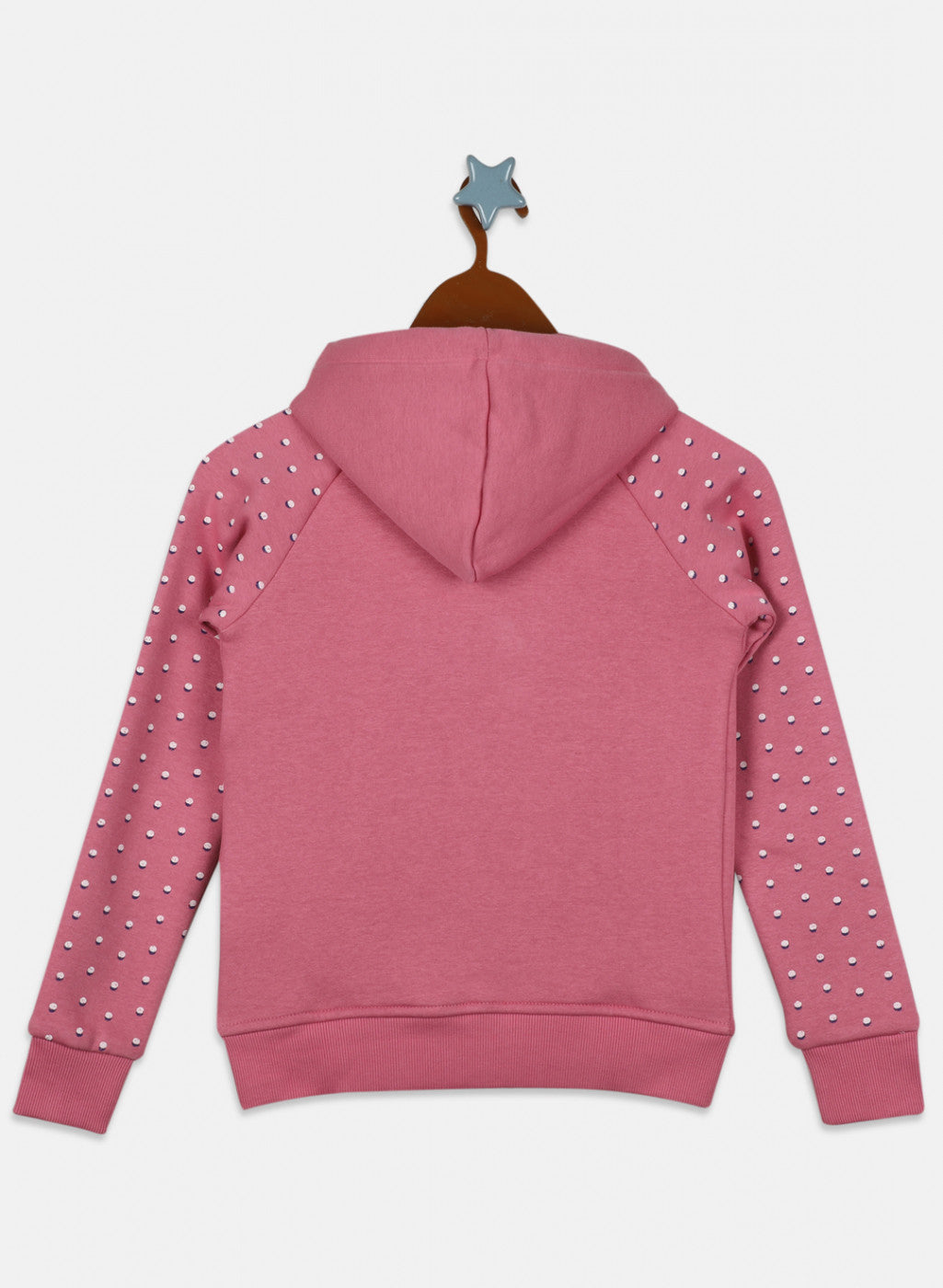 Girls Pink Printed Sweatshirt