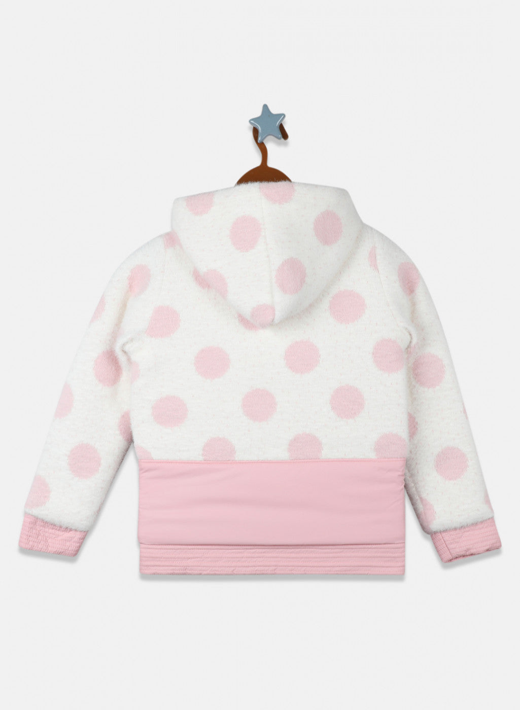 Girls Pink Jaquard Sweatshirt