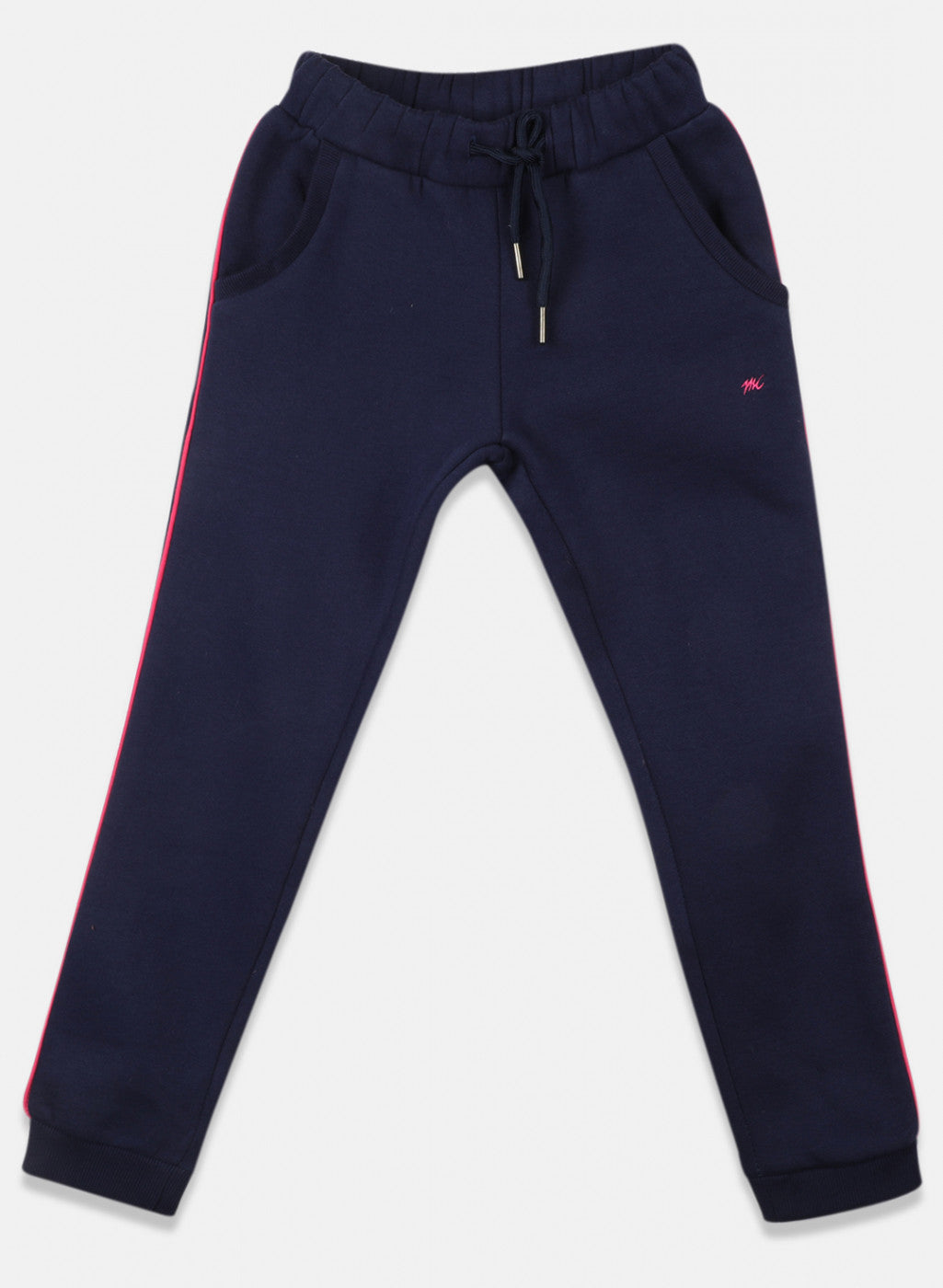 Girls Navy Blue Solid Lower