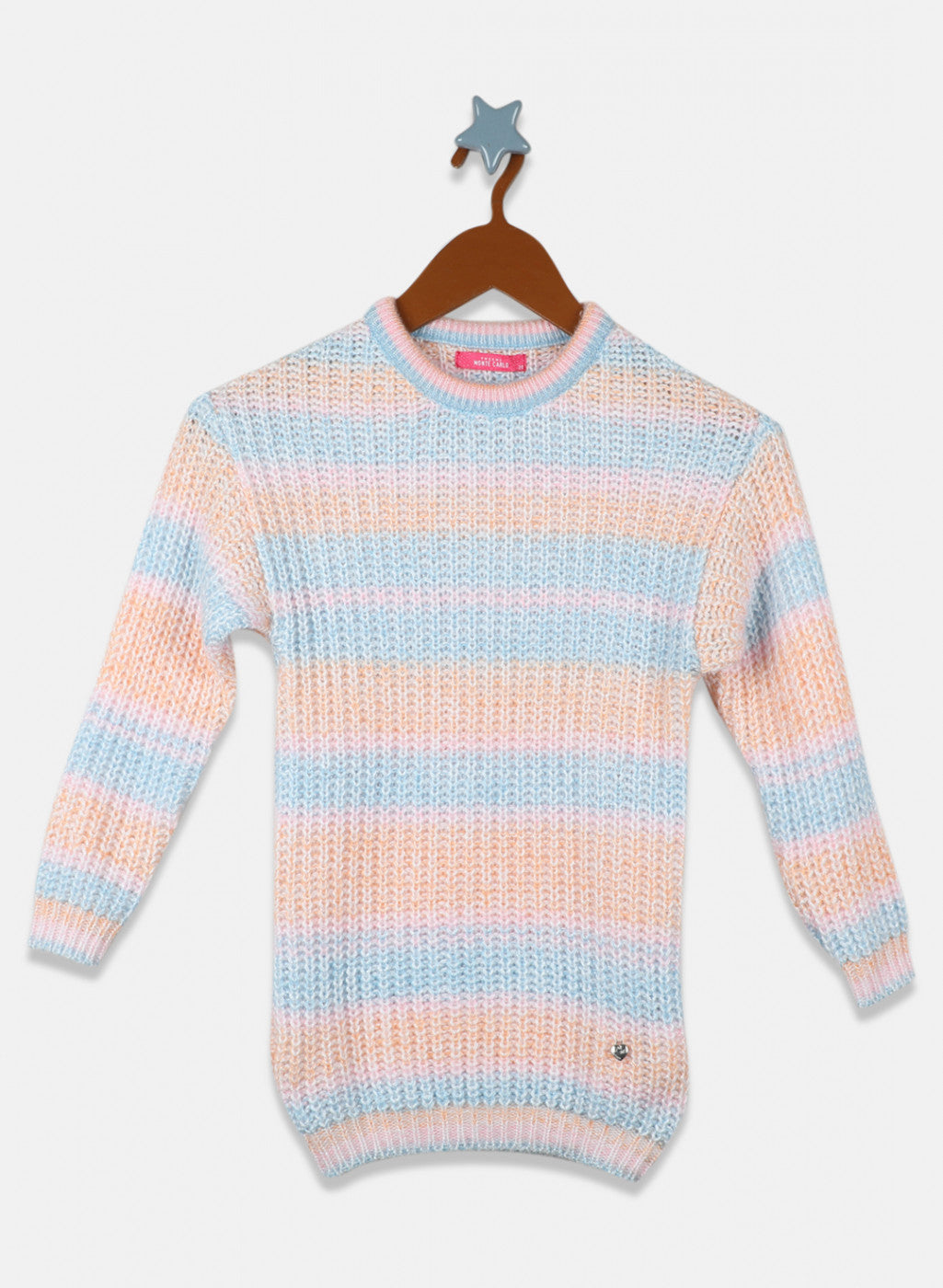 Girls Orange Stripe Top