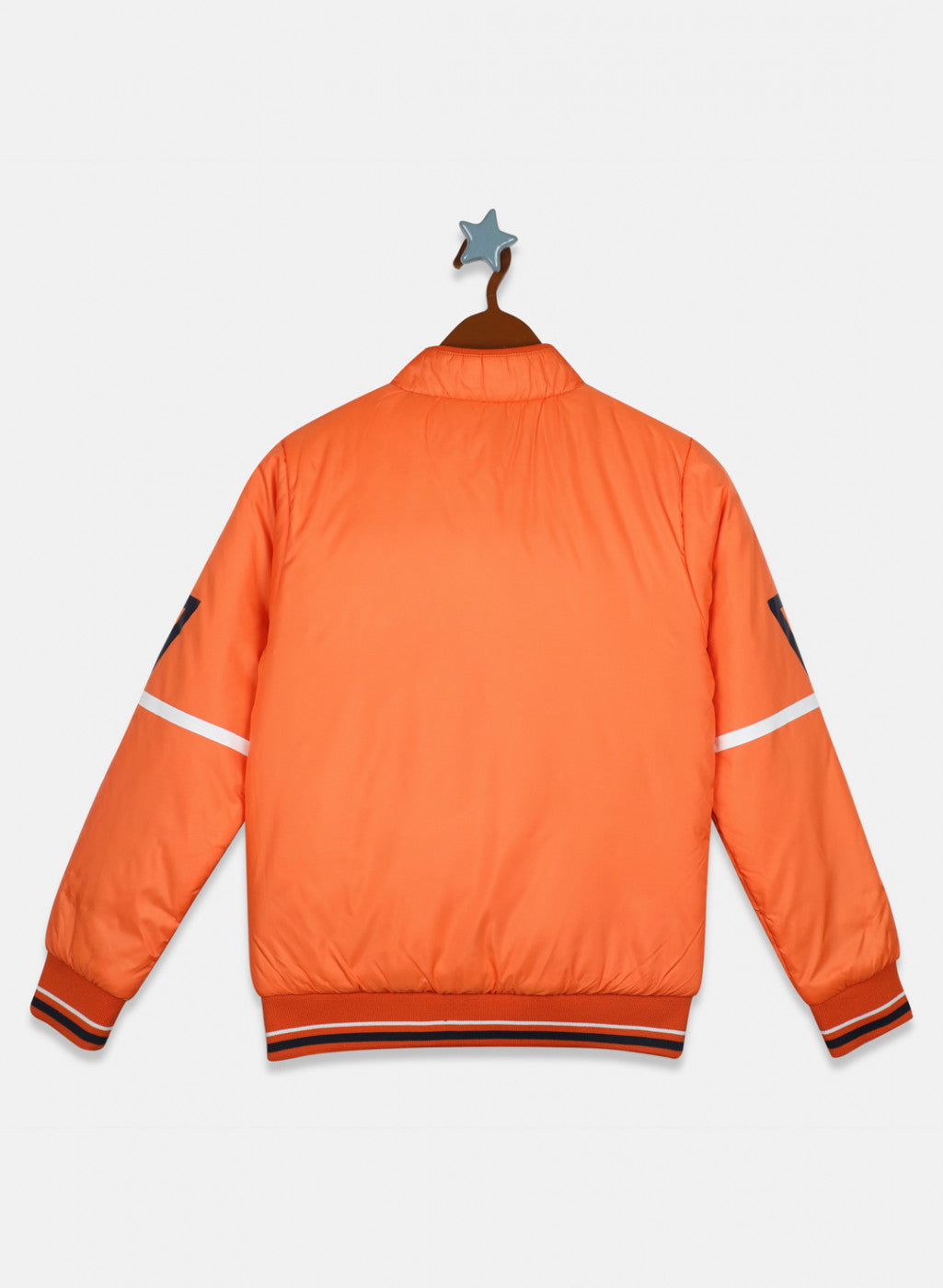 Boys Orange Solid Jacket