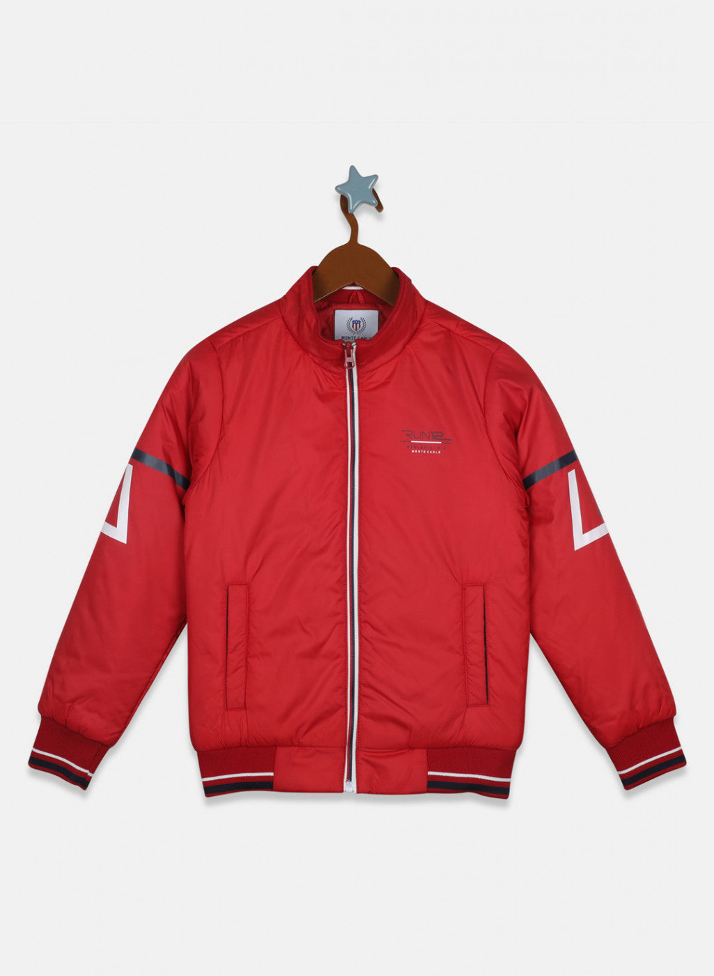 Boys Red Solid Jacket