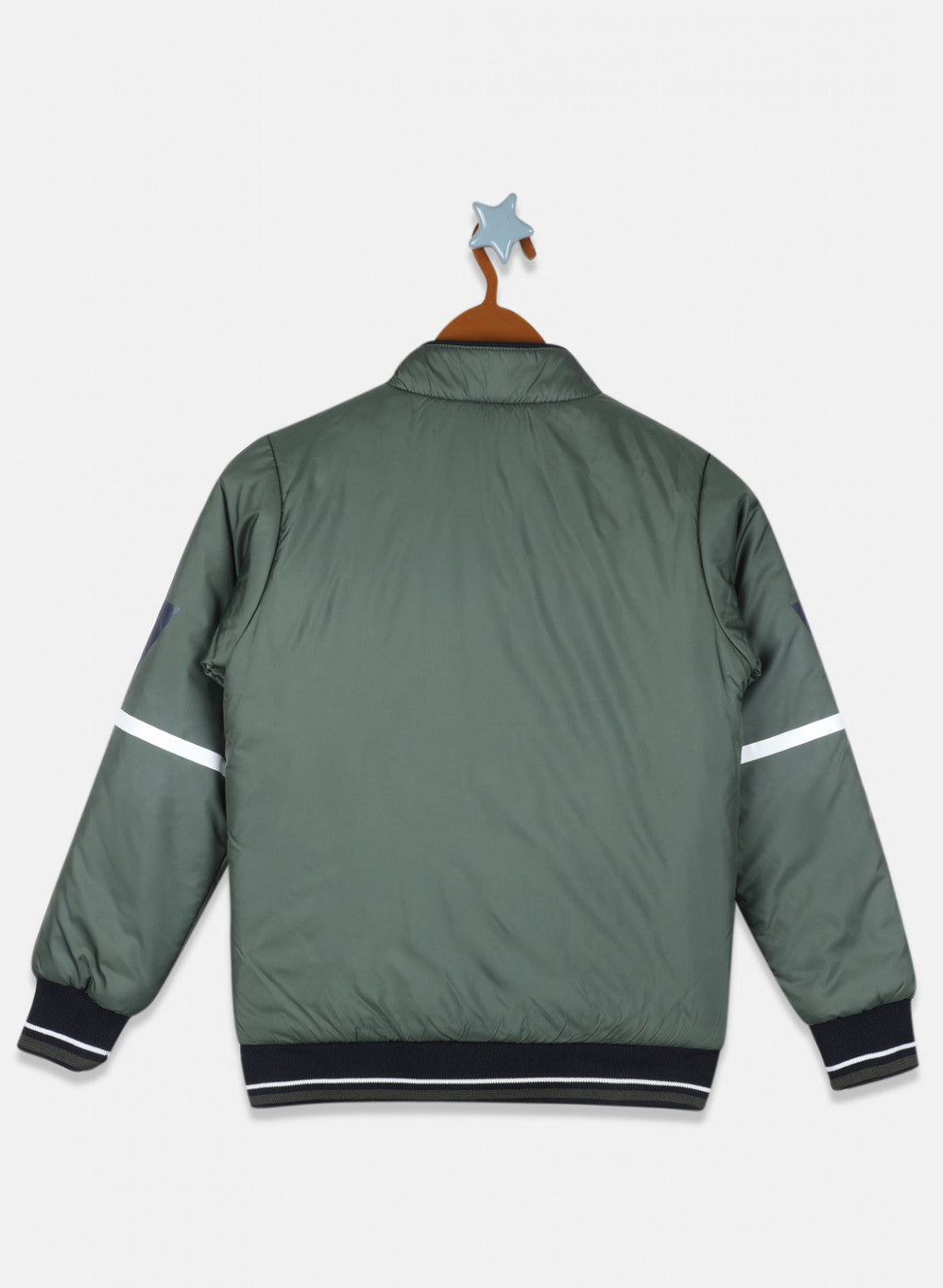 Boys Green Solid Jacket