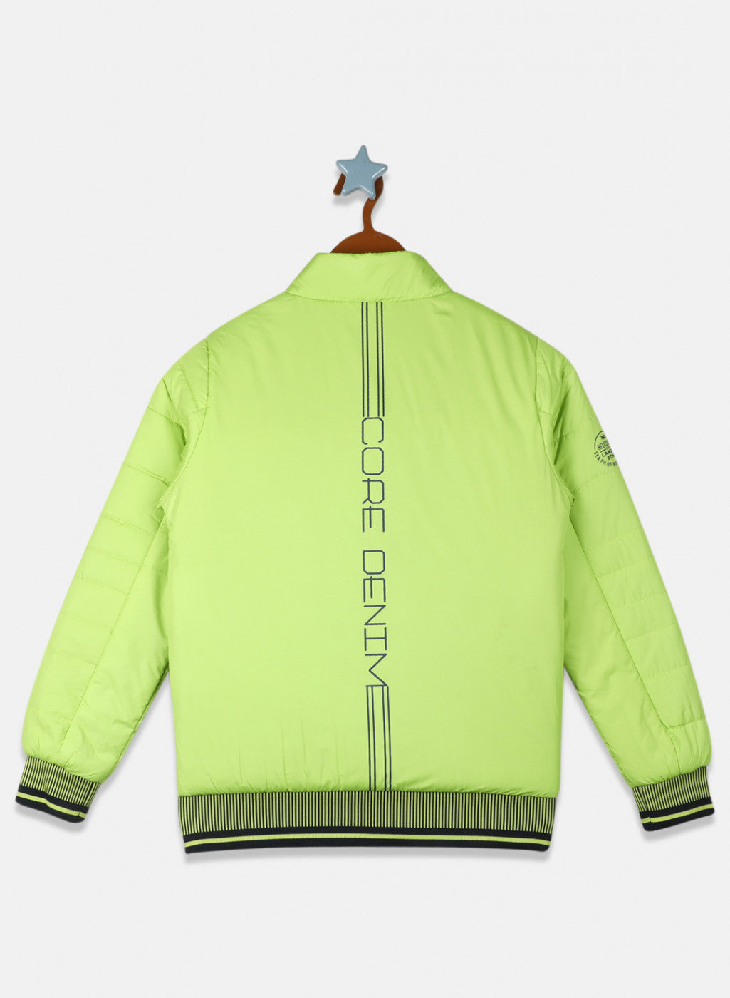 Boys Green Solid Jacket