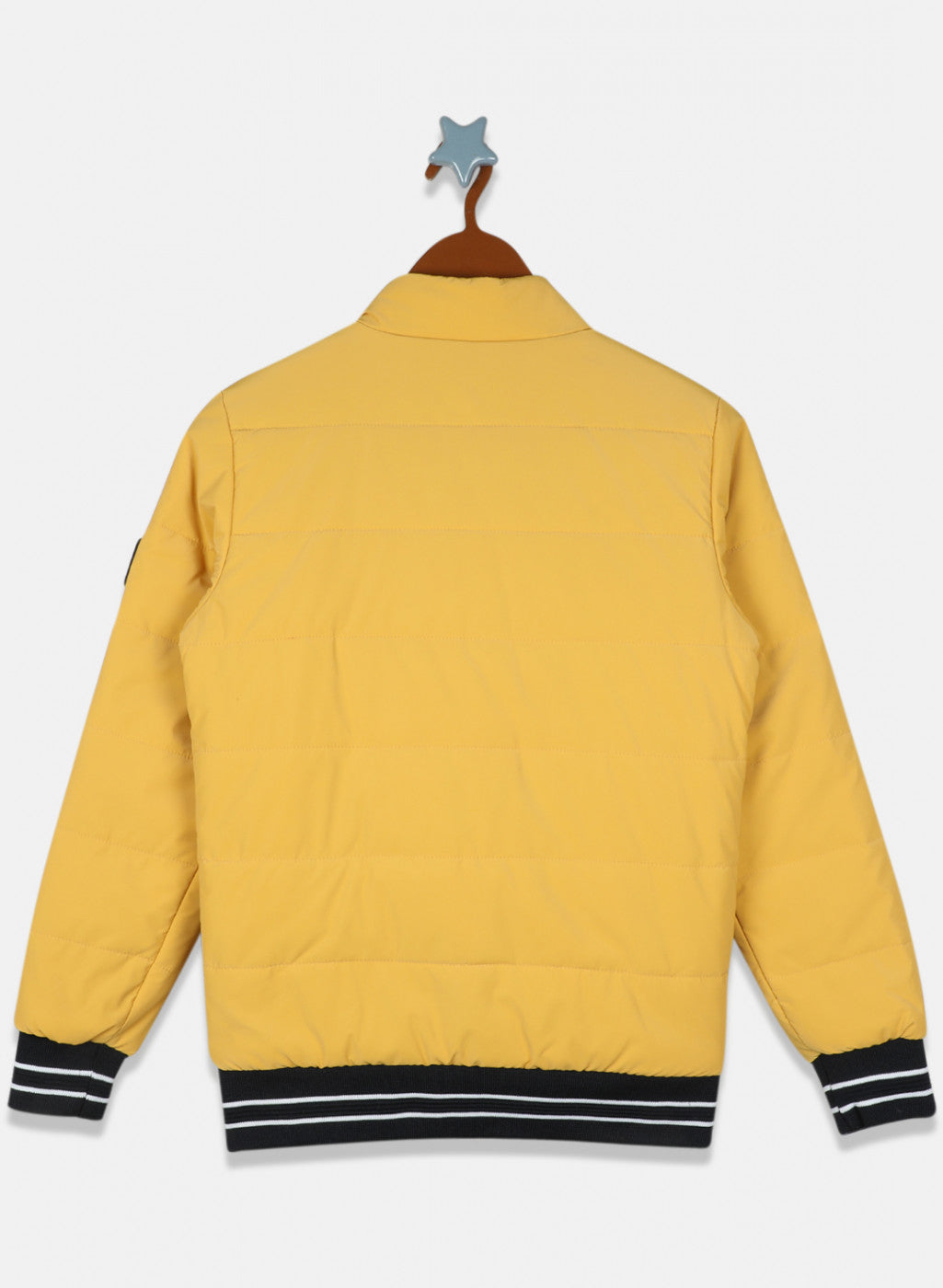 Boys Yellow Solid Jacket