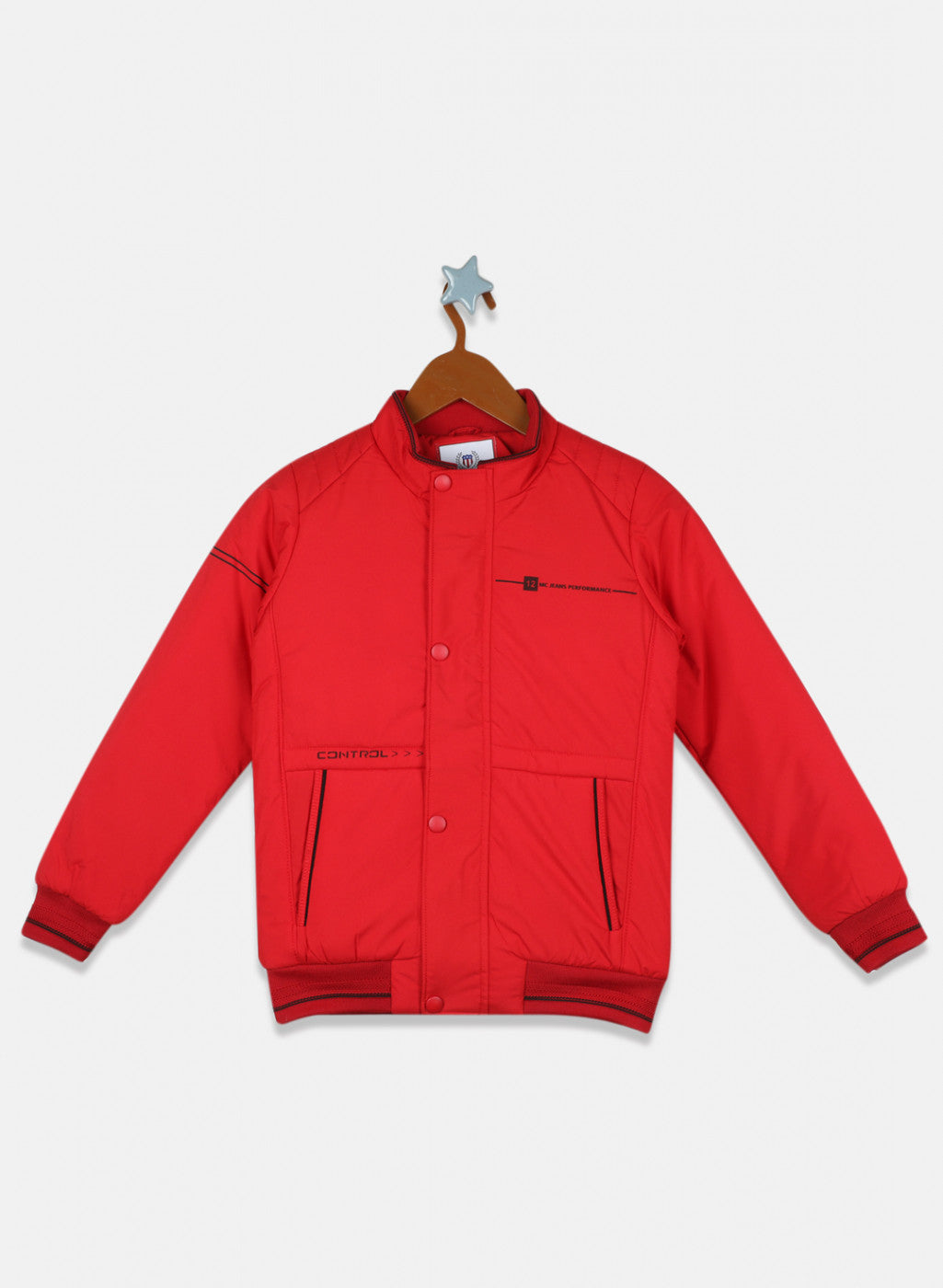 Boys Red Solid Jacket