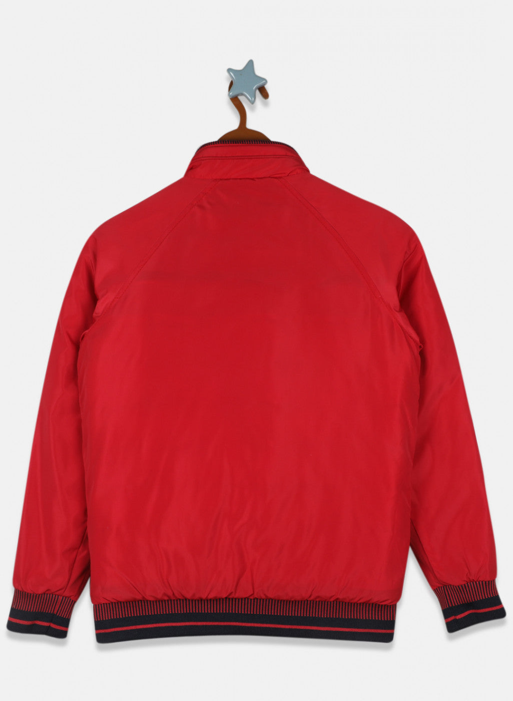 Boys Red Reversible Solid Jacket