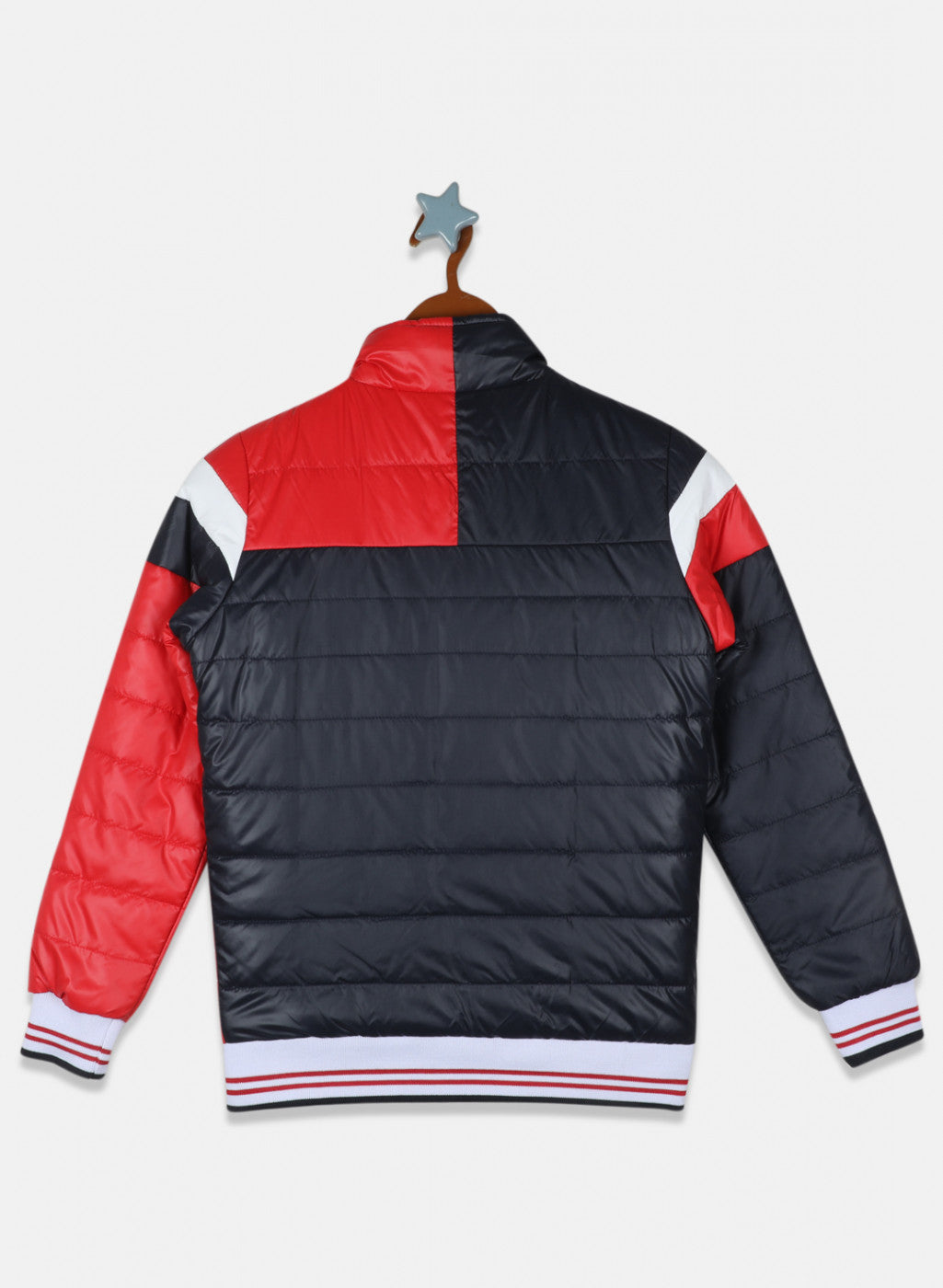 Buy Boys Red & Navy Reversible Solid Jacket Online in India