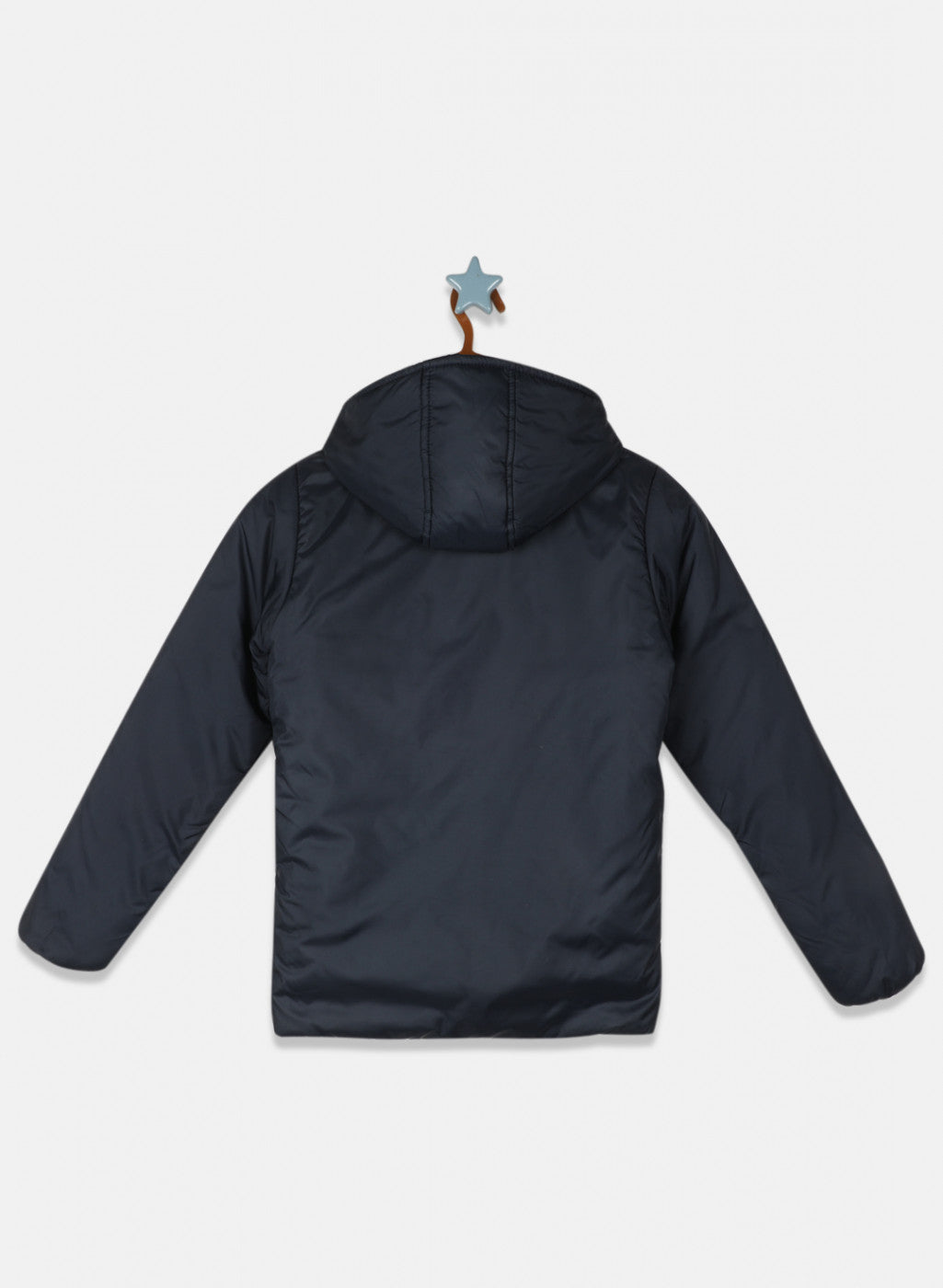 Boys NAvy Blue Solid Jacket