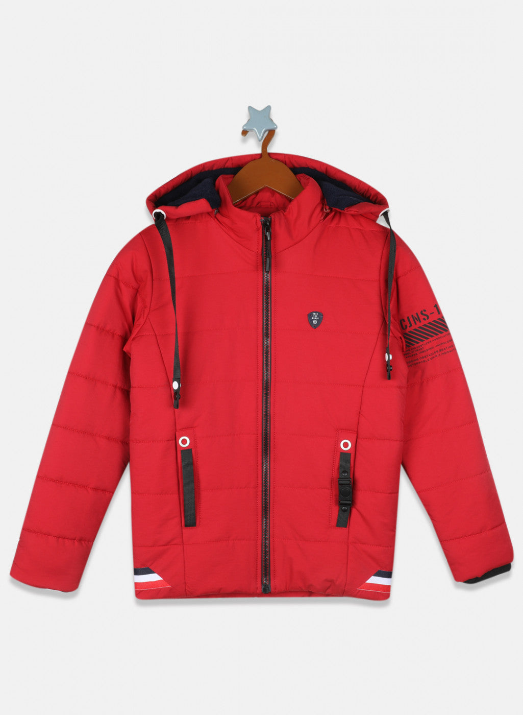 Boys Red Solid Jacket