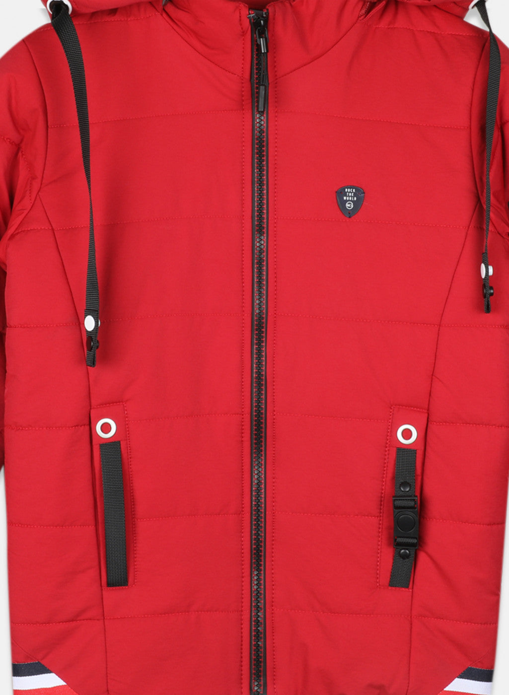 Boys Red Solid Jacket