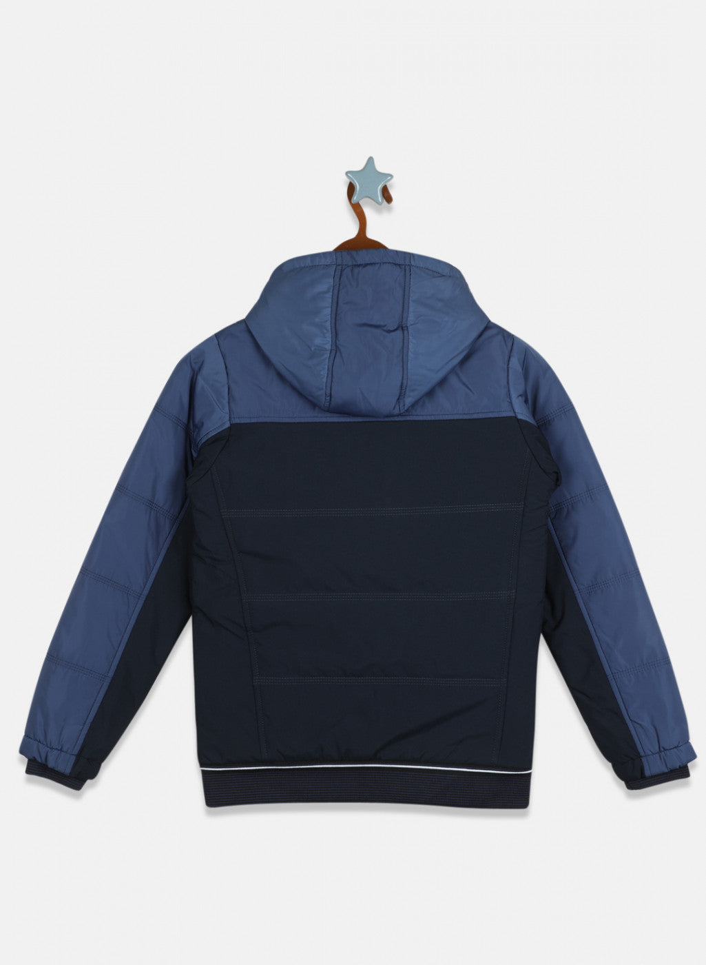 Boys Blue Solid Jacket